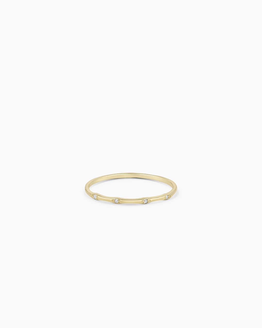 14K Diamond Stacking Ring