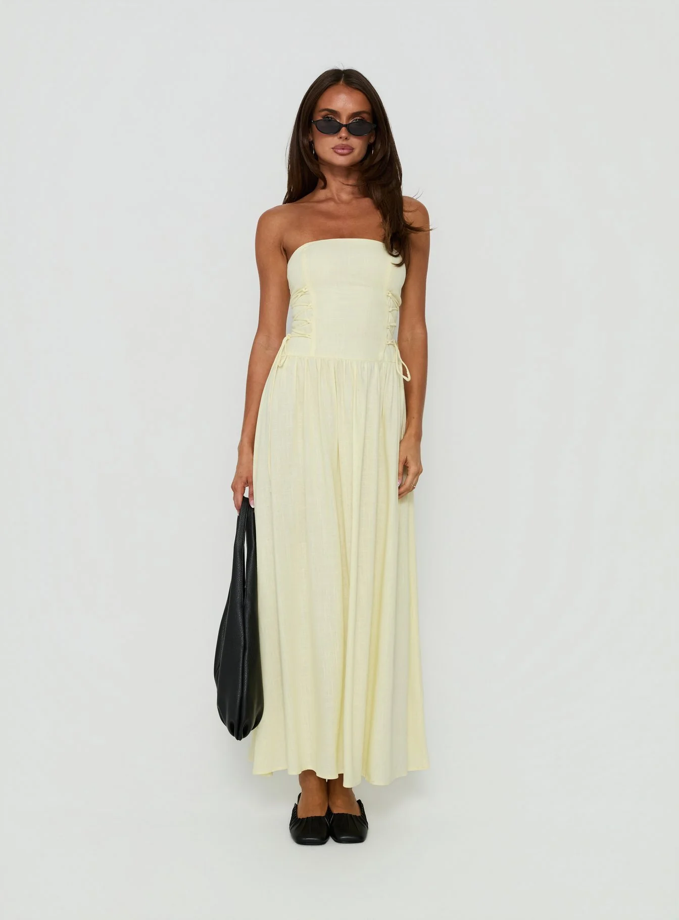 So Far So Good Maxi Dress Butter - luluinthesky