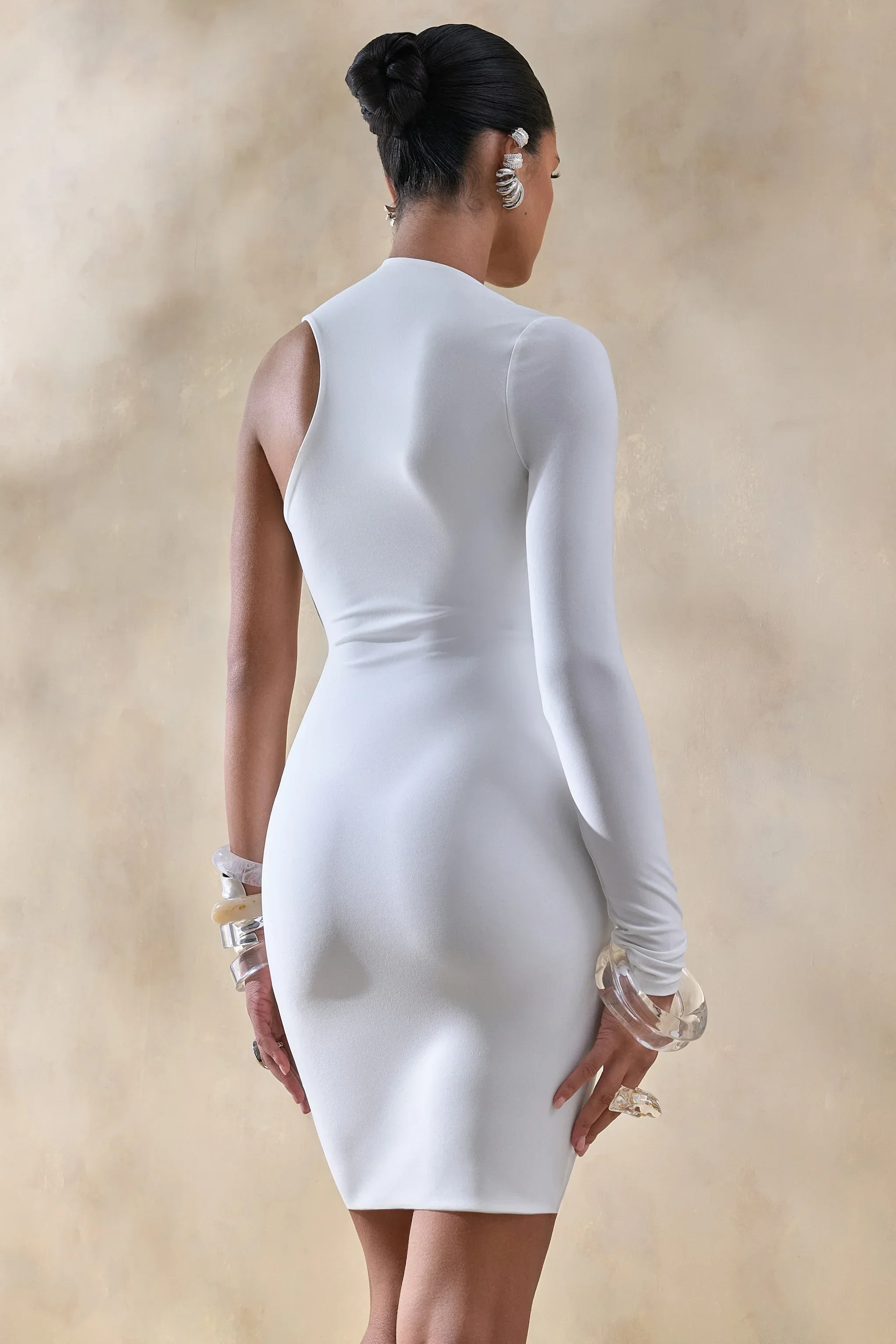 Siren | White One Shoulder Bodycon Dress
