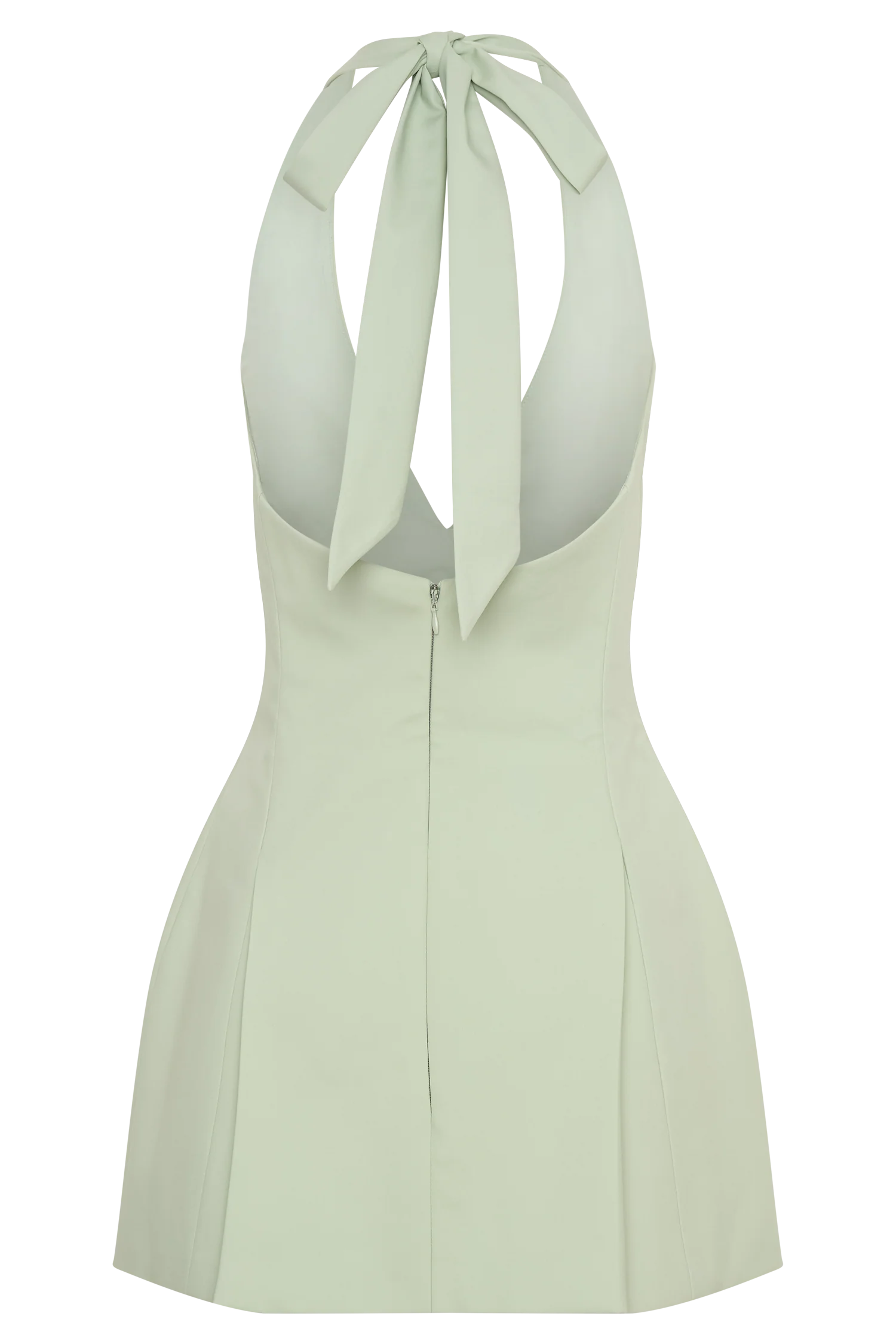 Nelly Halter Neck Cotton Mini Dress - Sage