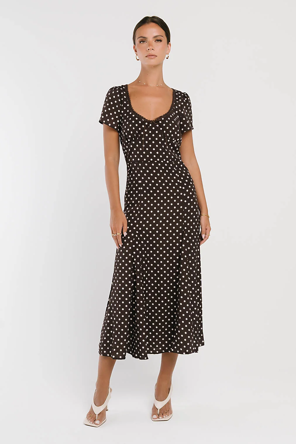 Fawn Polka Dot Maxi Dress