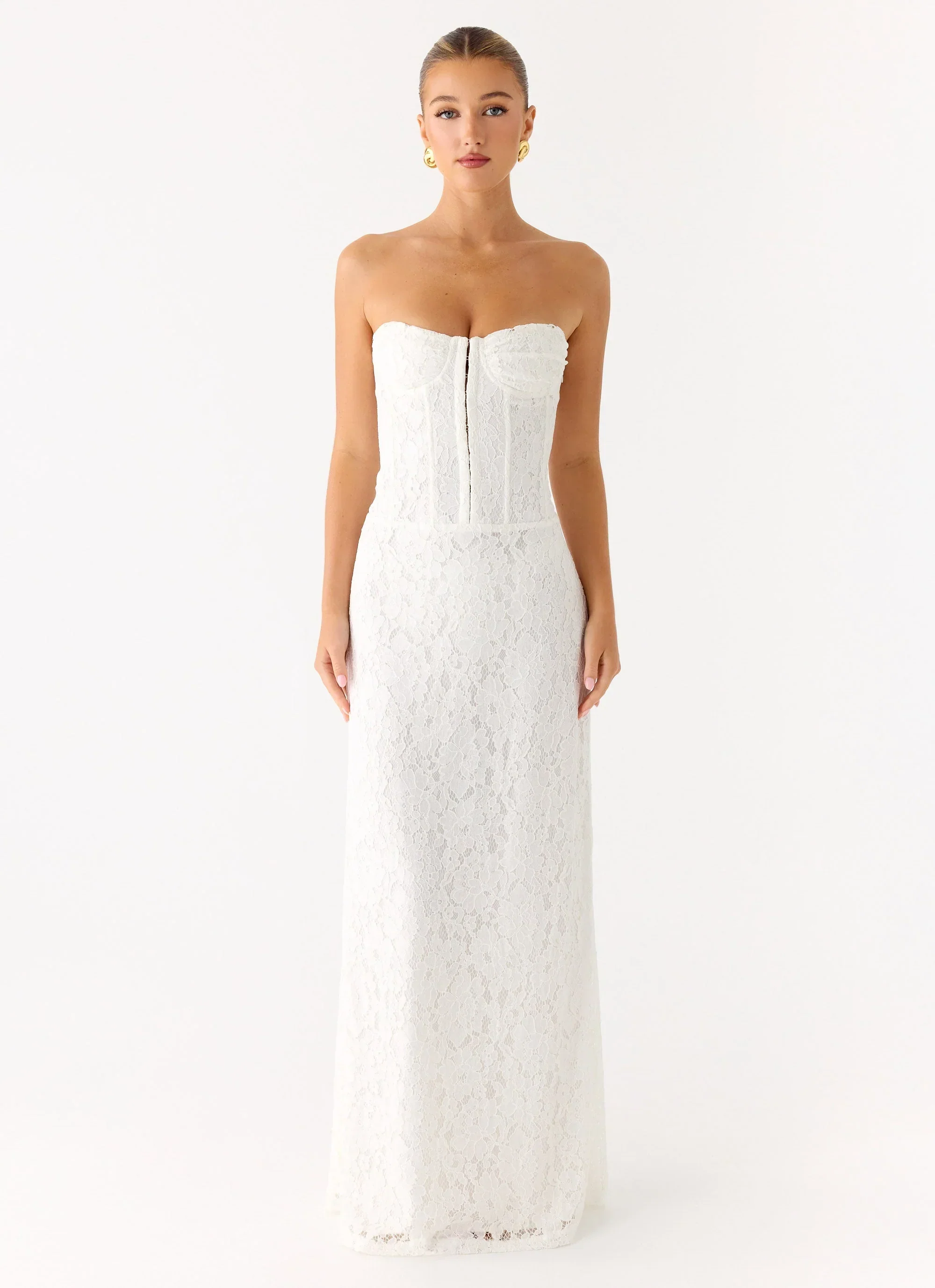 Already Know Lace Maxi Dress - White - luluinthesky