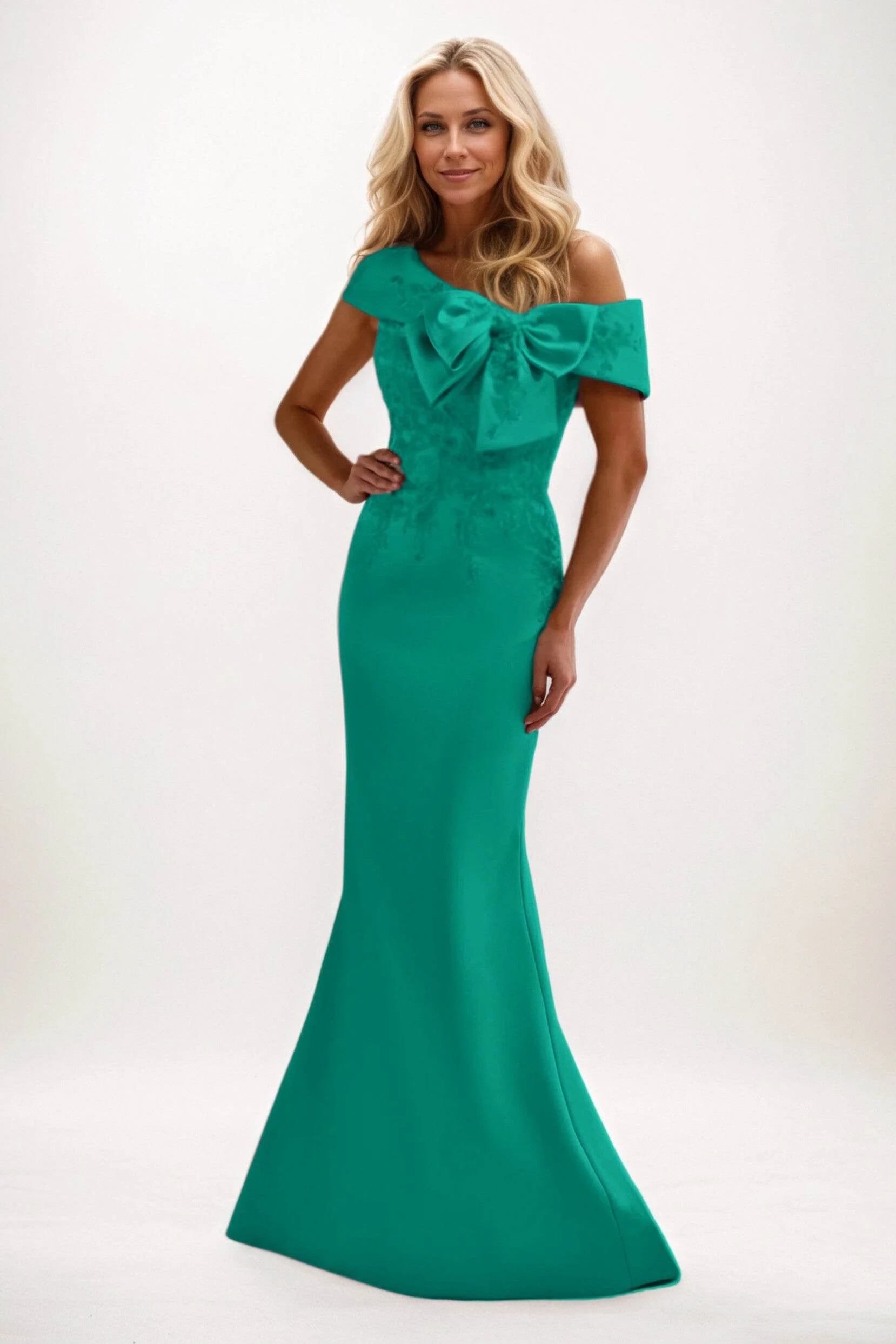 Trumpet-Mermaid Maxi Satin Mother of the Bride Dresses CM0398