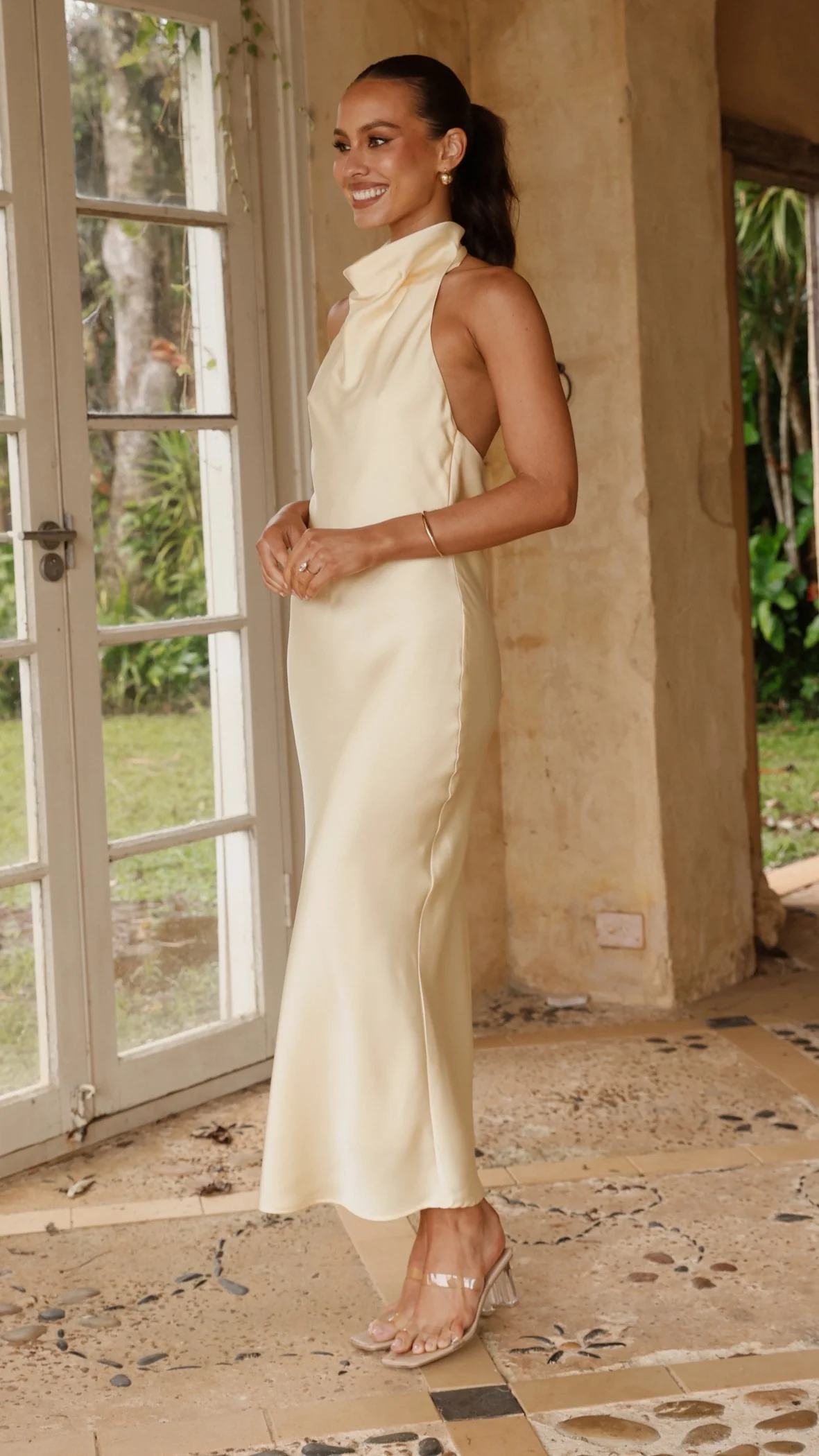 Rina Midi Dress - Lemon