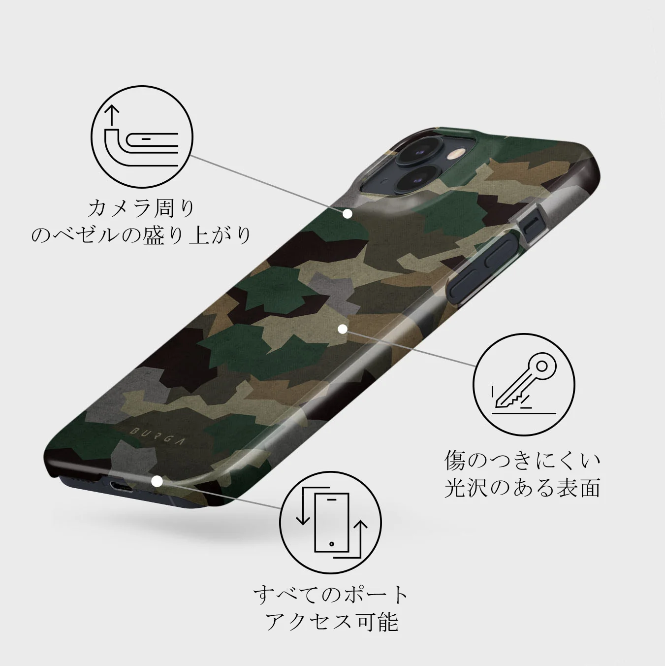 Tropical Green Camo - iPhone 13 Mini ケース