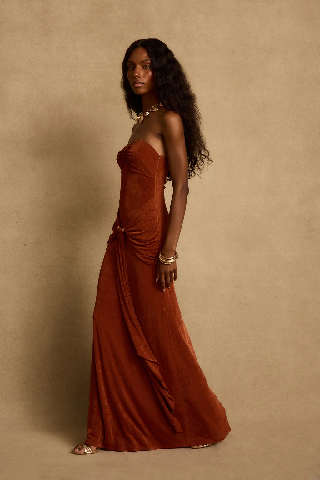 Madonna Rust Maxi Dress