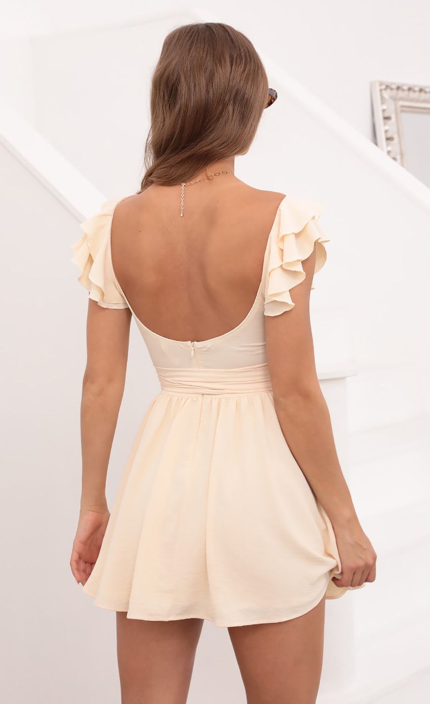 Ruffle Sleeve Dress in Desert