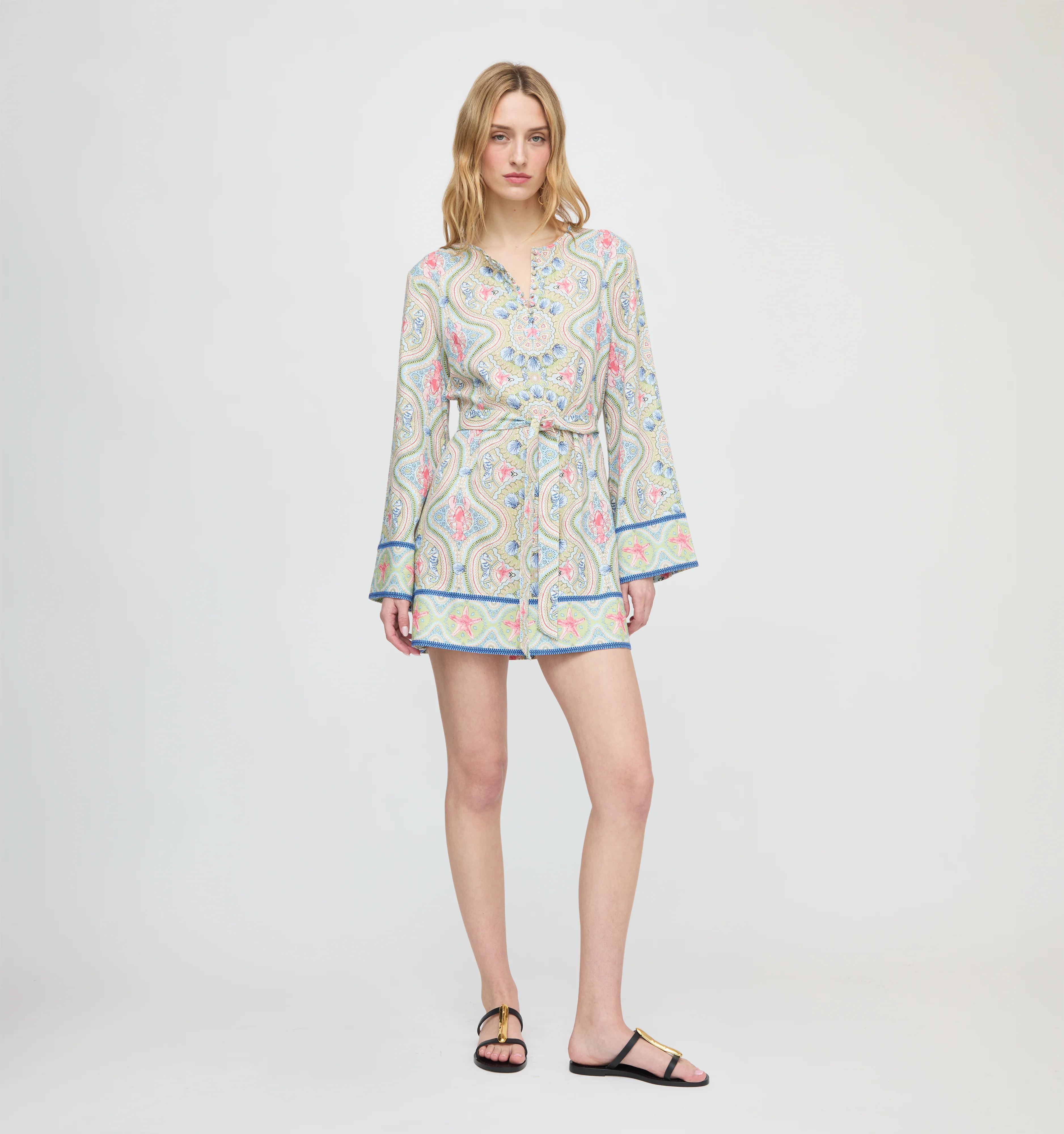 The Doris Mini Tunic - Sea Scroll