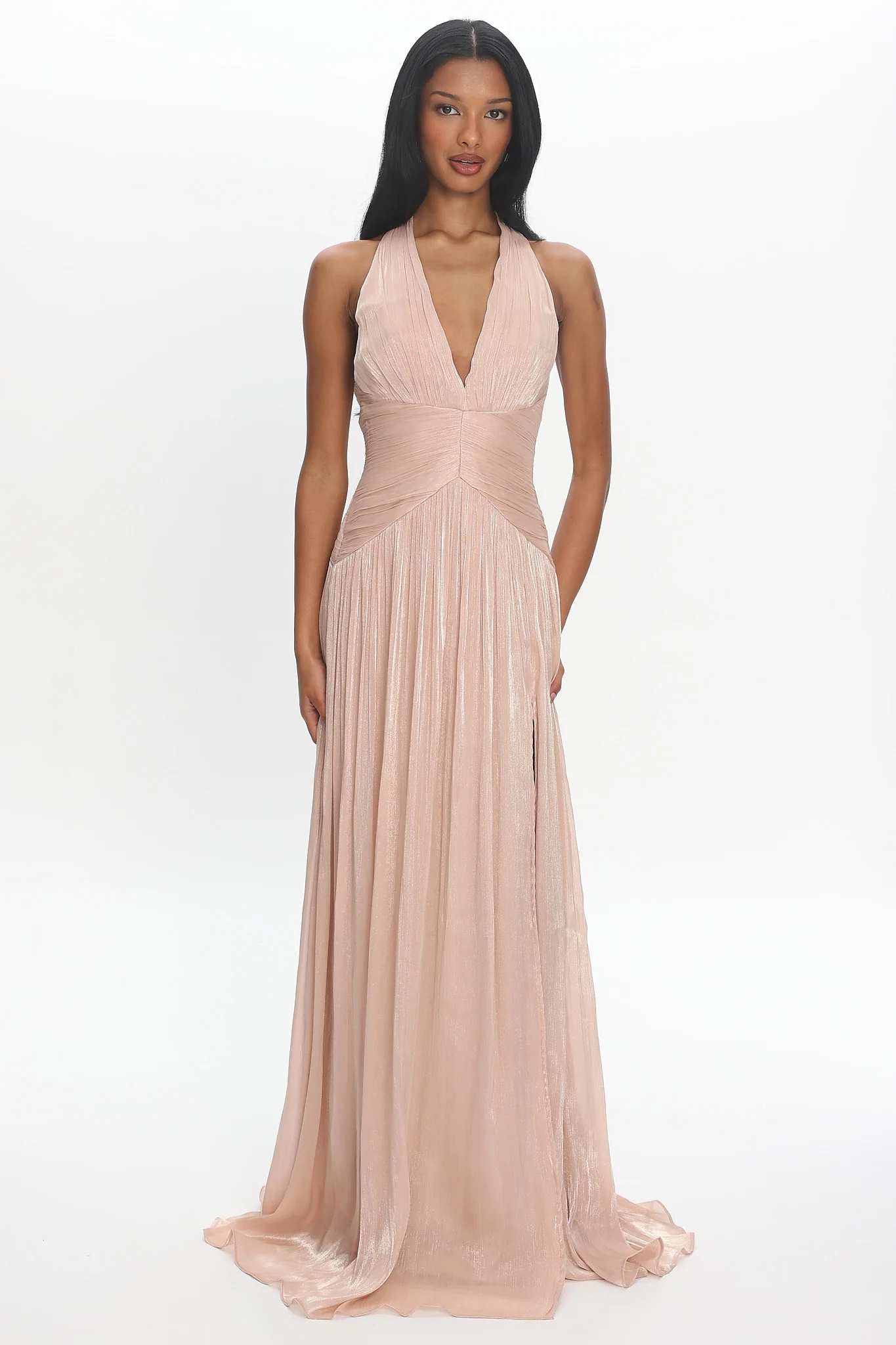 Champagne Wishes Halter Gown Champagne