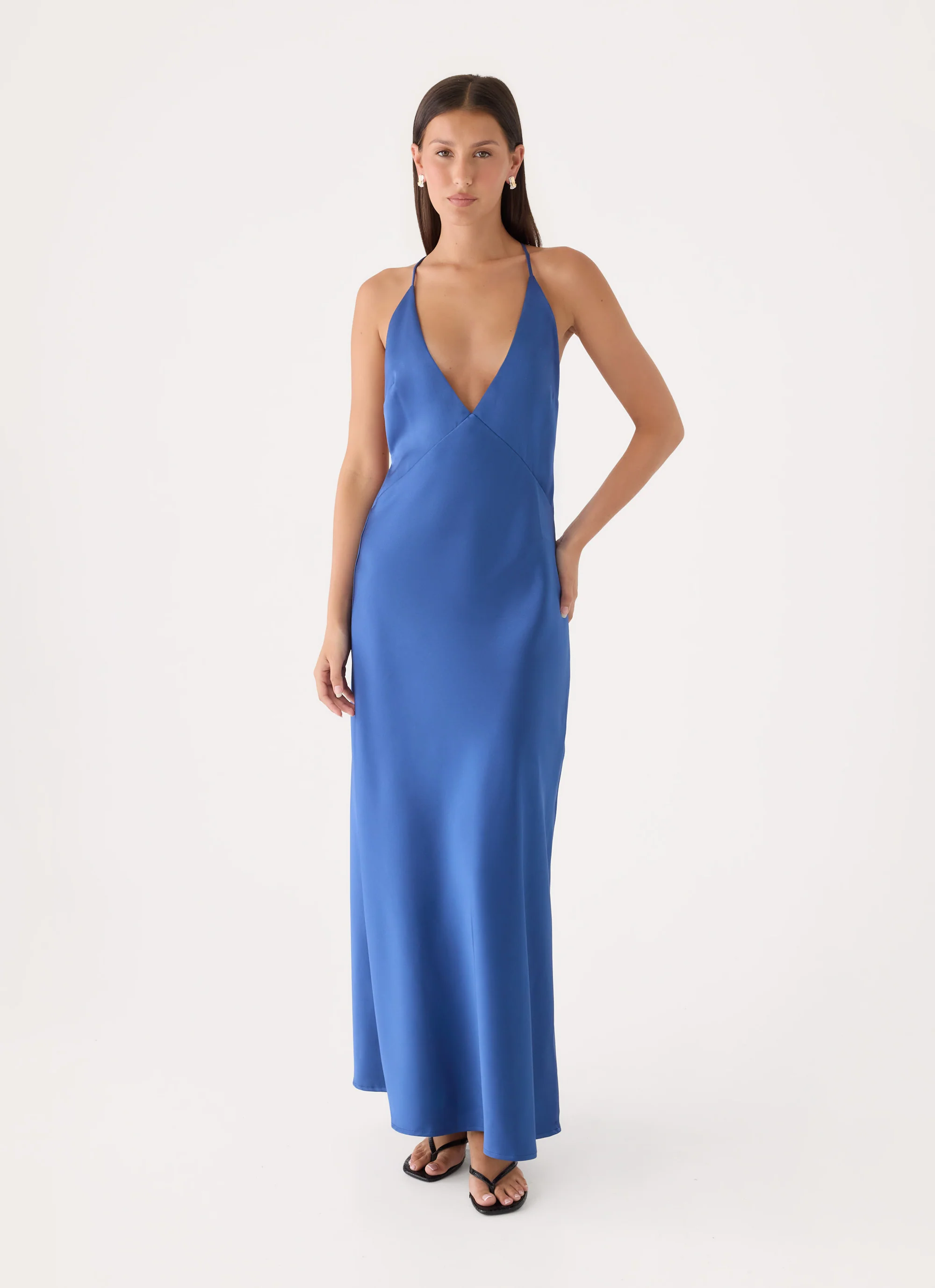 Esmeray Maxi Dress - Navy - FASHION NOB