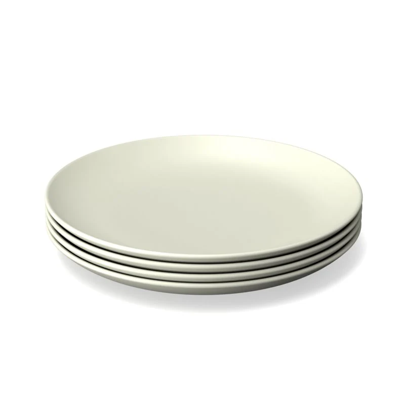 Vogeelle Round Medium Plate - Off White
