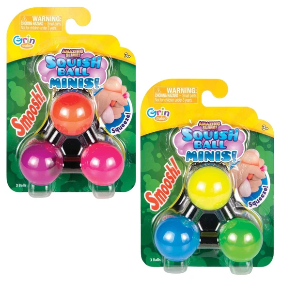 Amazing Slime Squish Ball Minis - Assorted 3 Pack Sensory Fidget Toys