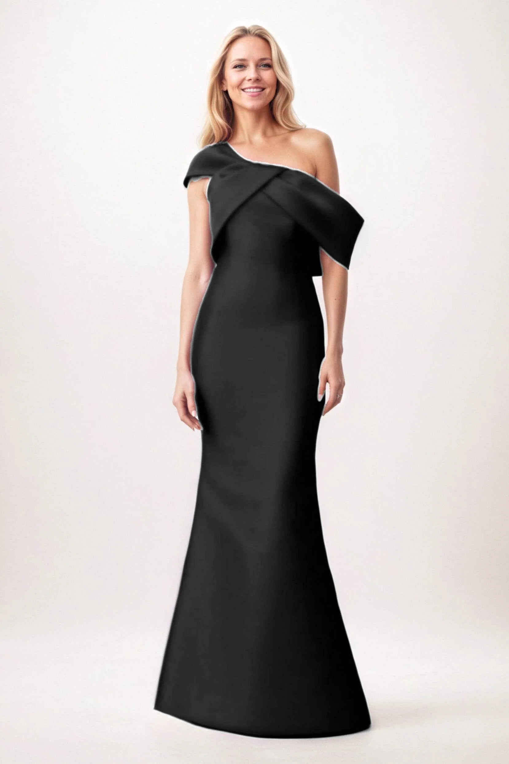 Trumpet-Mermaid Maxi Satin Mother of the Bride Dresses CM0384