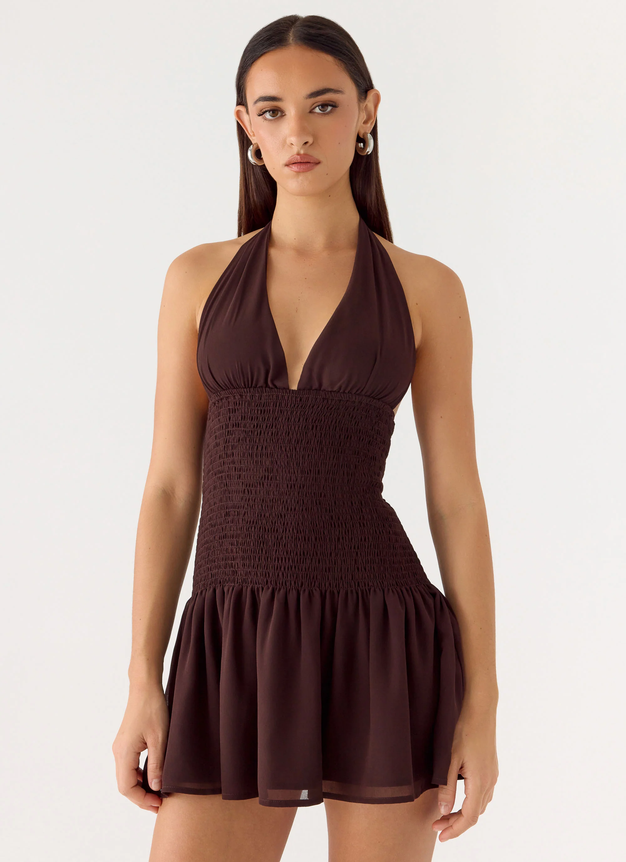 Holden Mini Dress - Chocolate