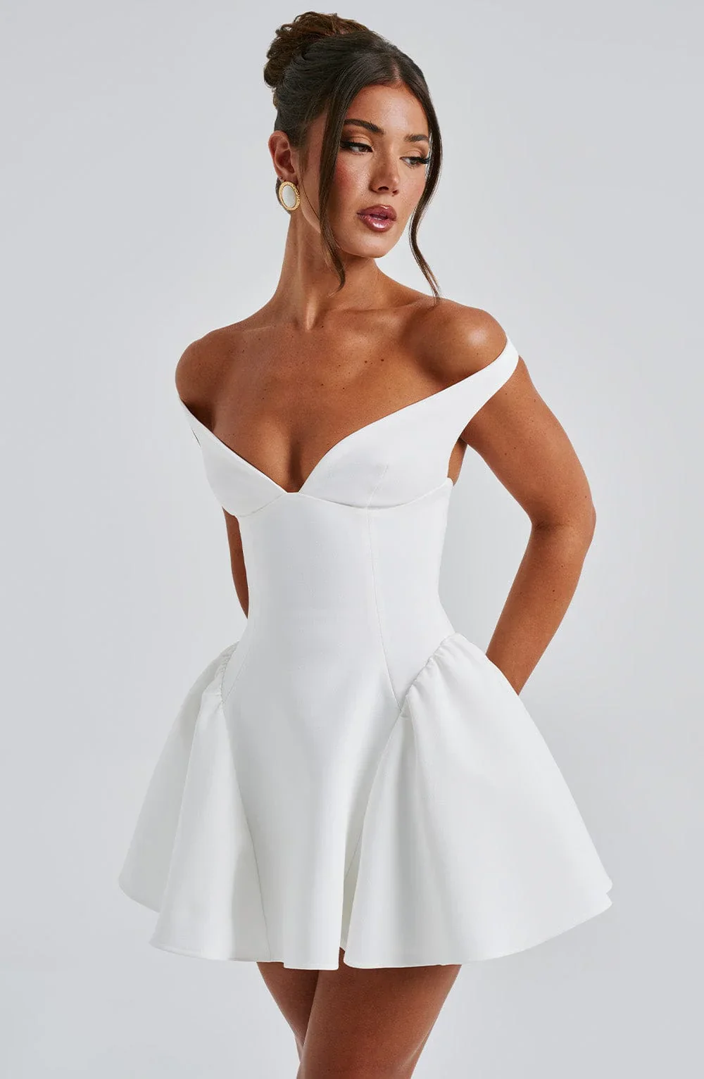 Marla Mini Dress - Ivory - luluinthesky