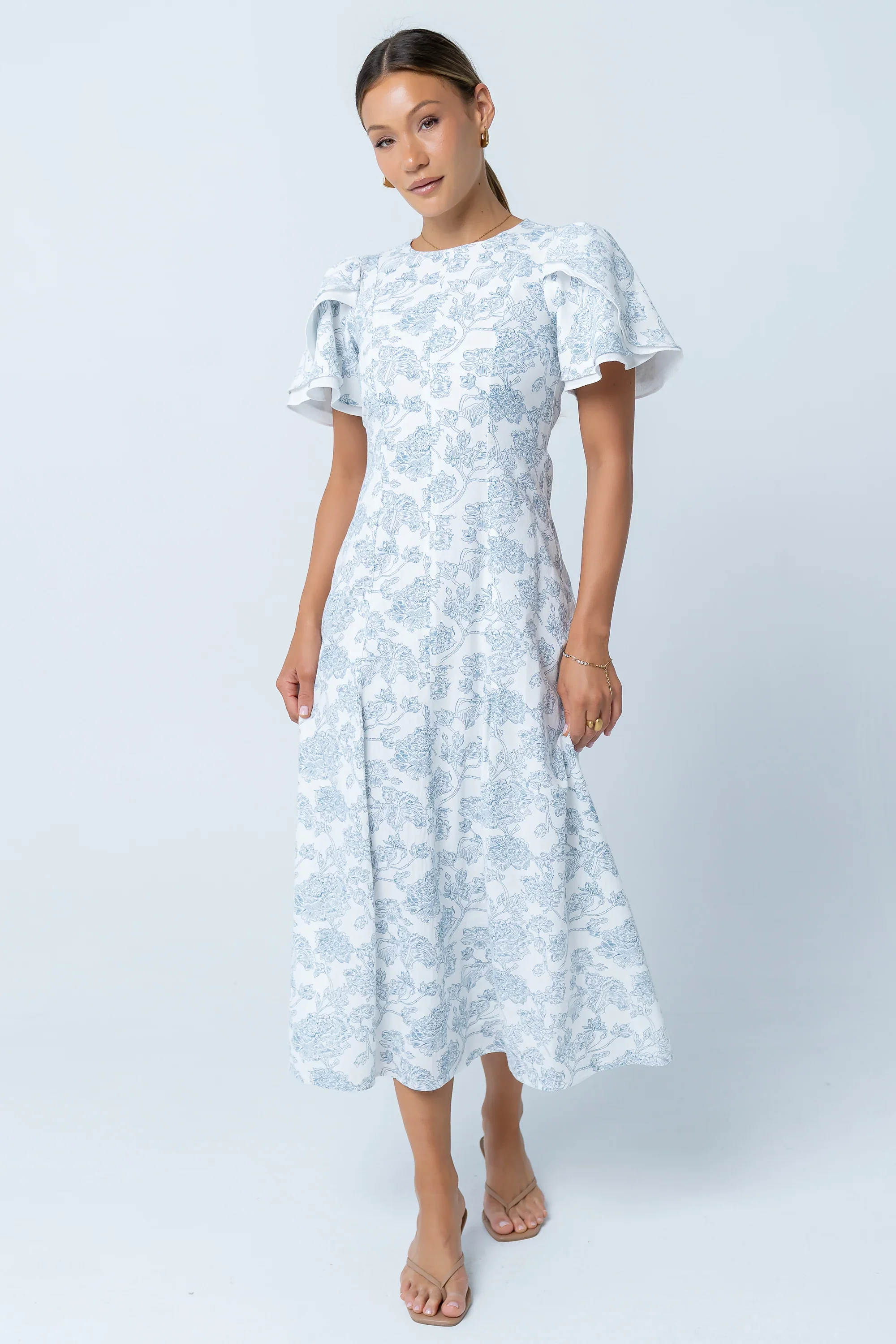Bethie Petal Sleeve Maxi Dress