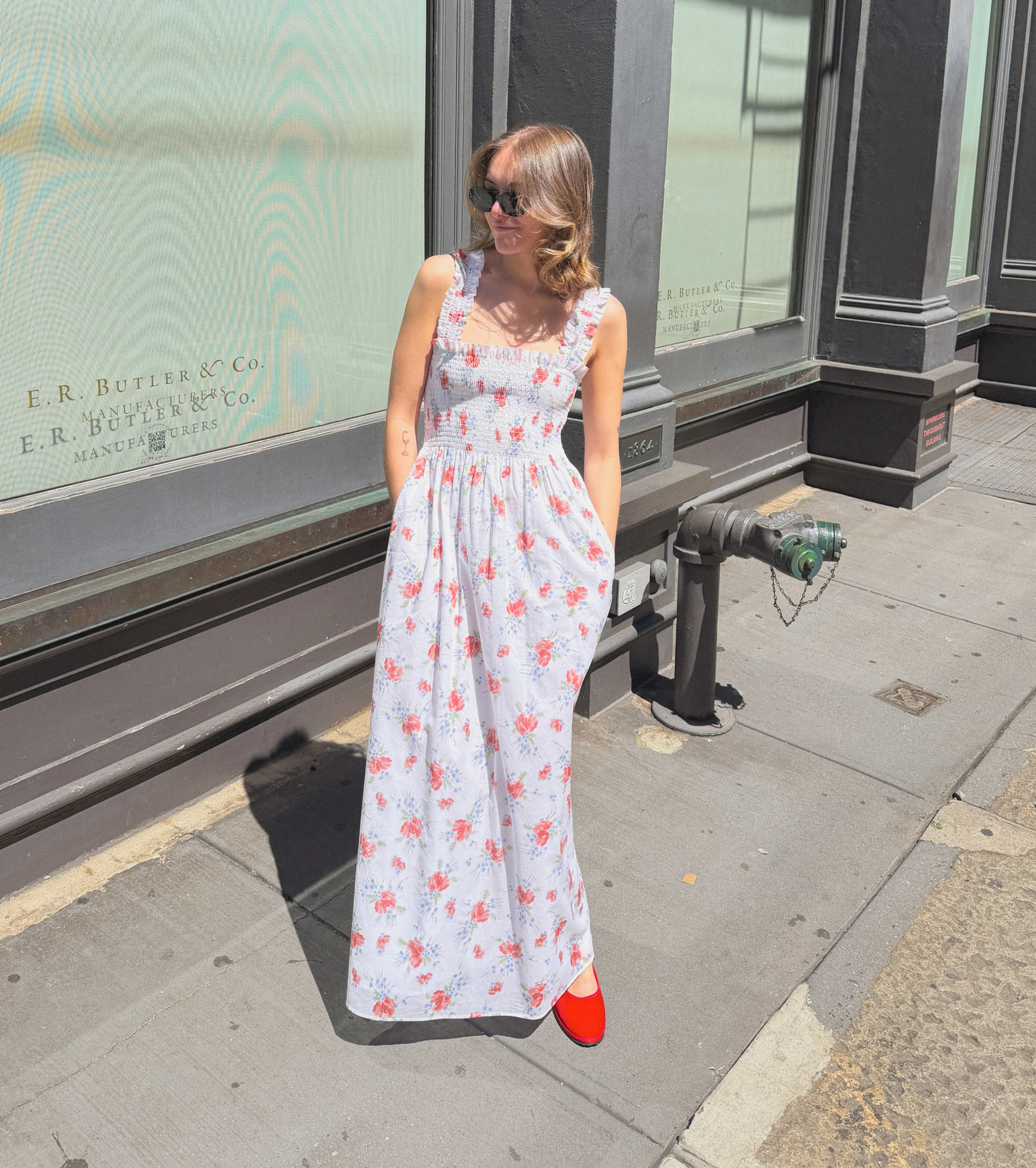 The Ashlyn Nap Dress - Sunburst Blossoms