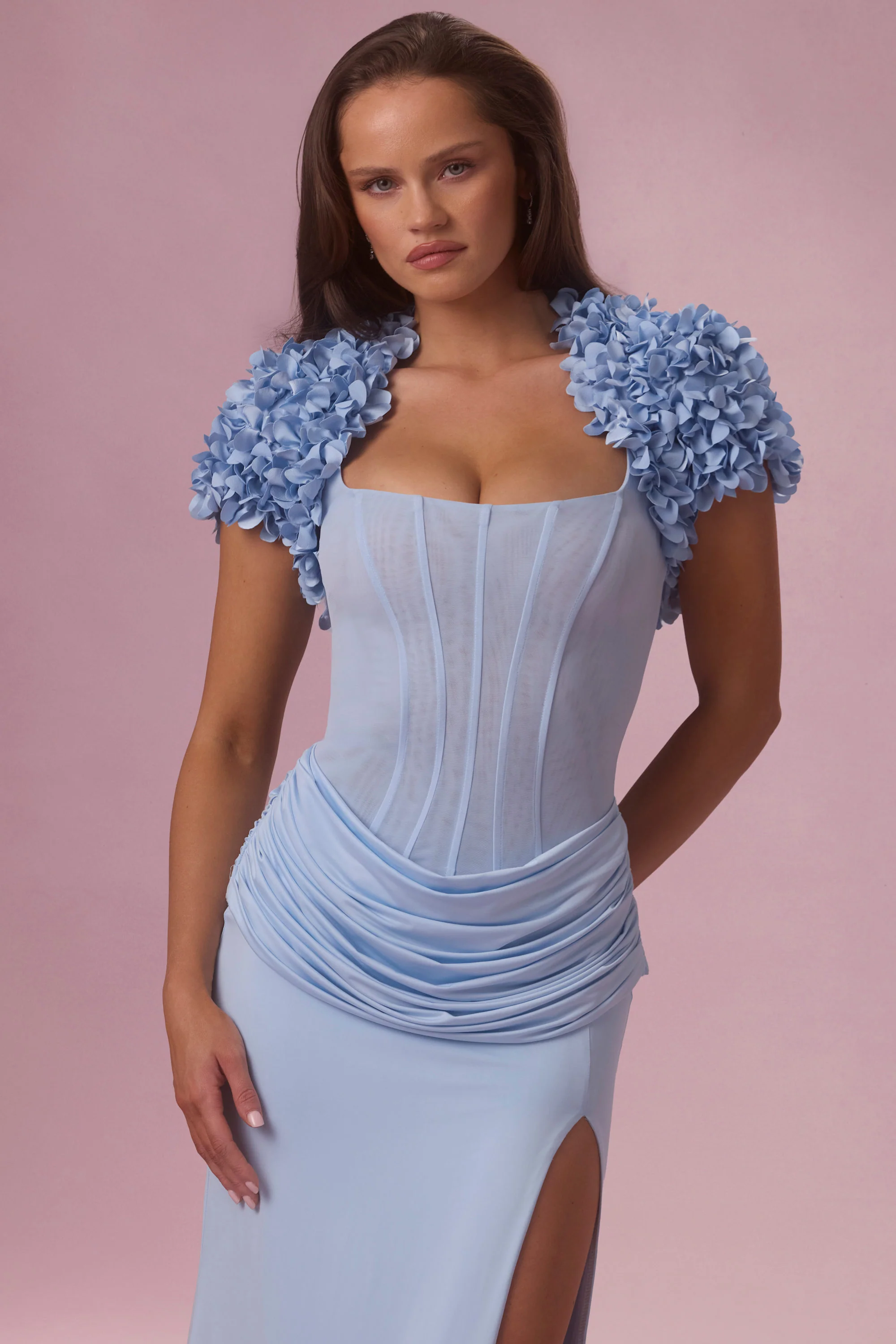 Cropped Bolero  in Powder Blue