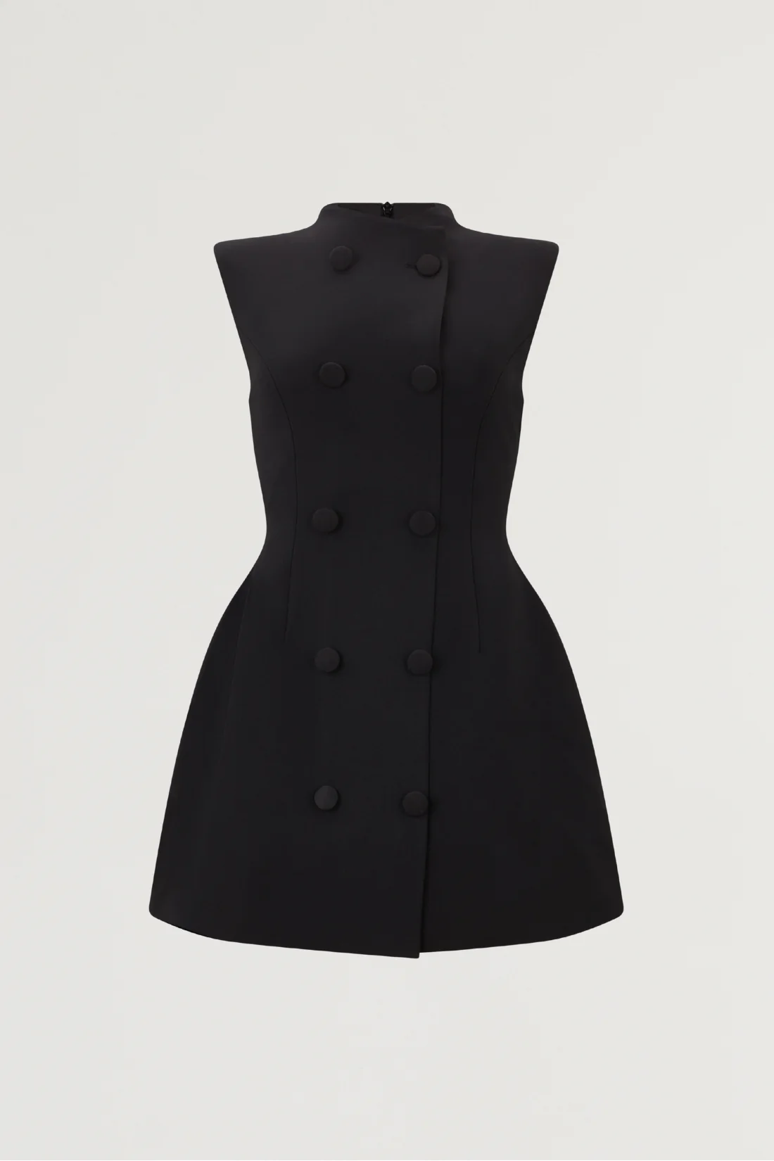 Sleeveless Button Mini Dress