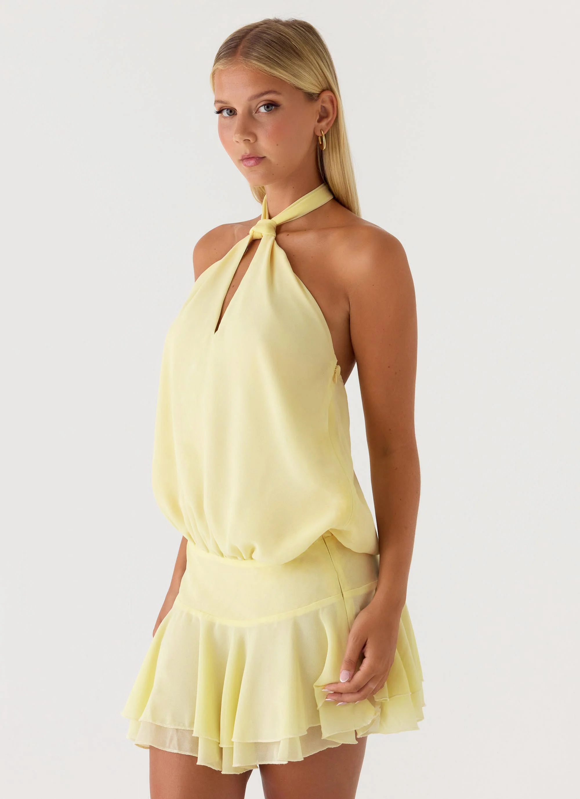 Beginning Mini Dress - Butter Yellow - luluinthesky