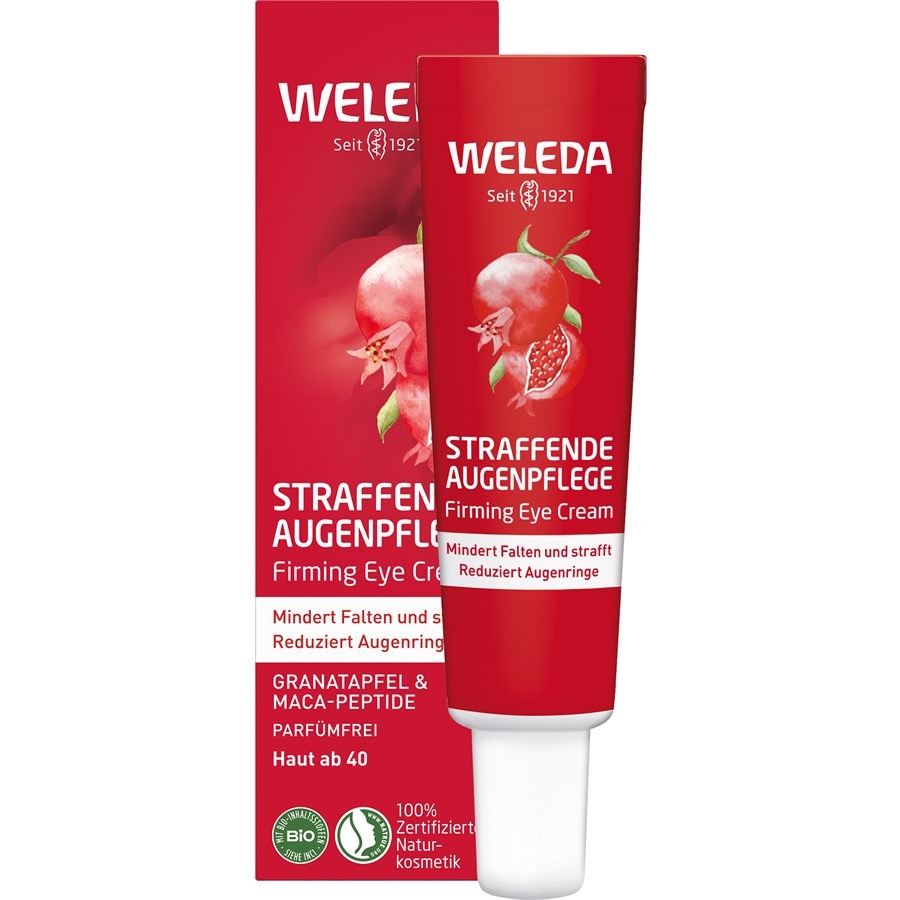 WELEDA Pielęgnacja oczu i ust Ujędrniająca pielęgnacja oczu z granatem i peptydami maca