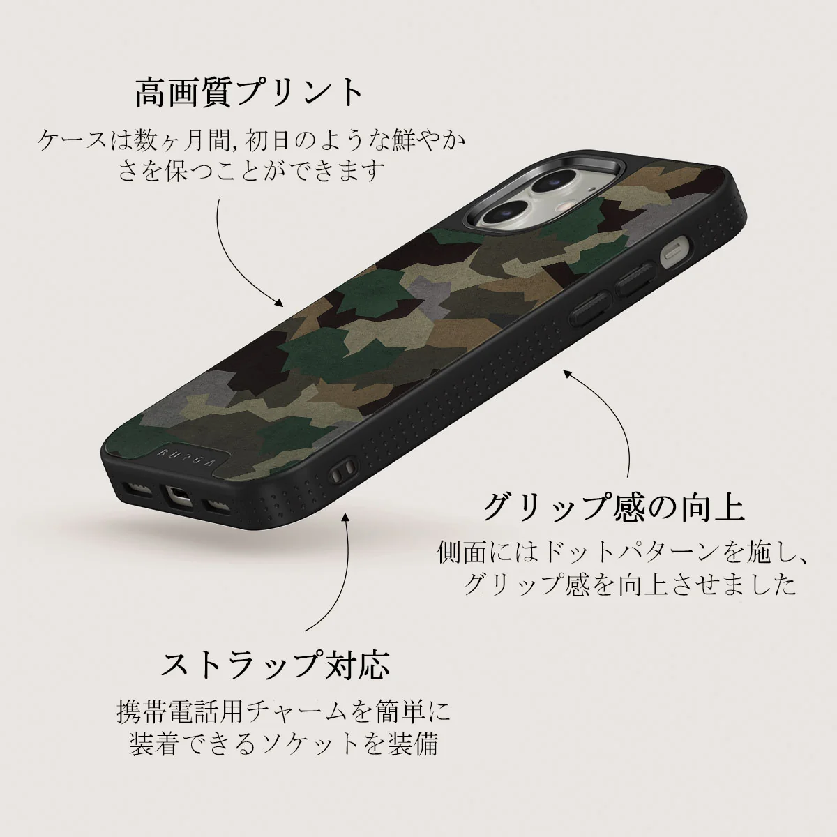 Tropical Green Camo - iPhone 12 ケース