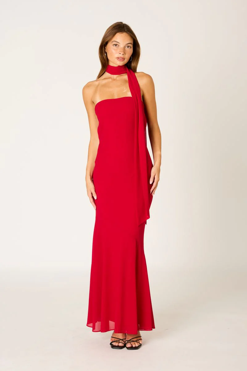 Strapless Chiffon Gown