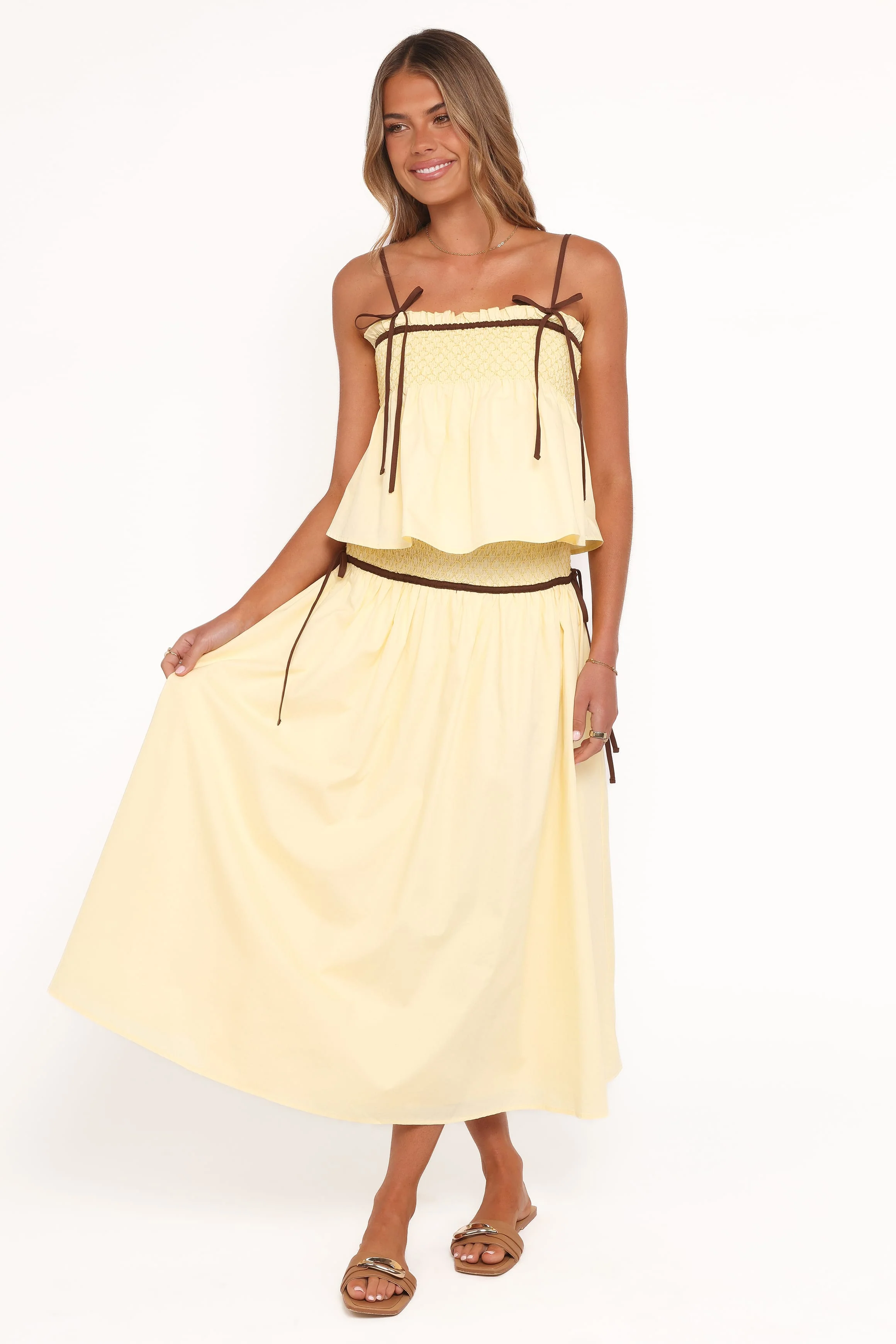 Mireille Baby Doll Top - Lemon