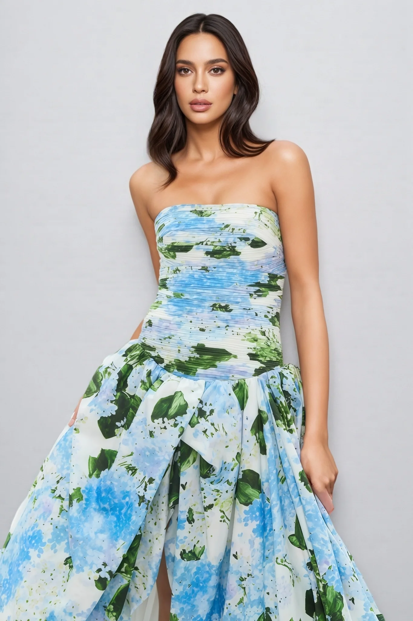 Maureen Printed Sleeveless Split Maxi Dress
