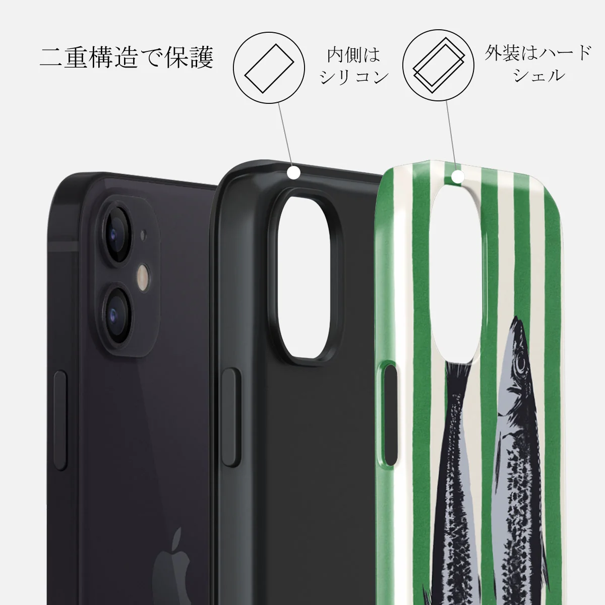 Sardinhas - iPhone 12 ケース