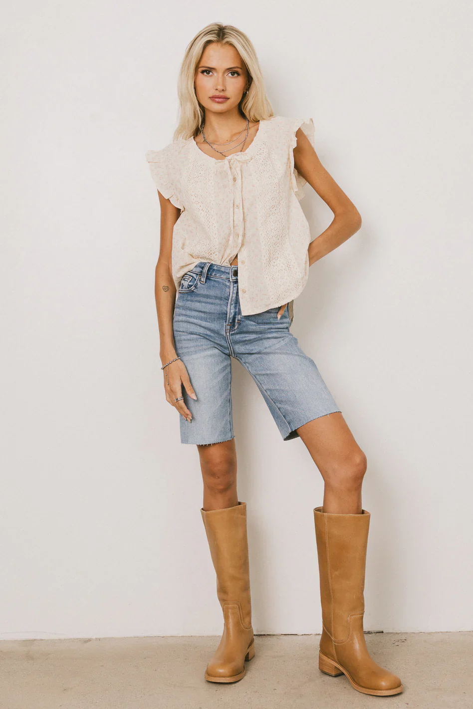 Rome Floral Blouse in Coral