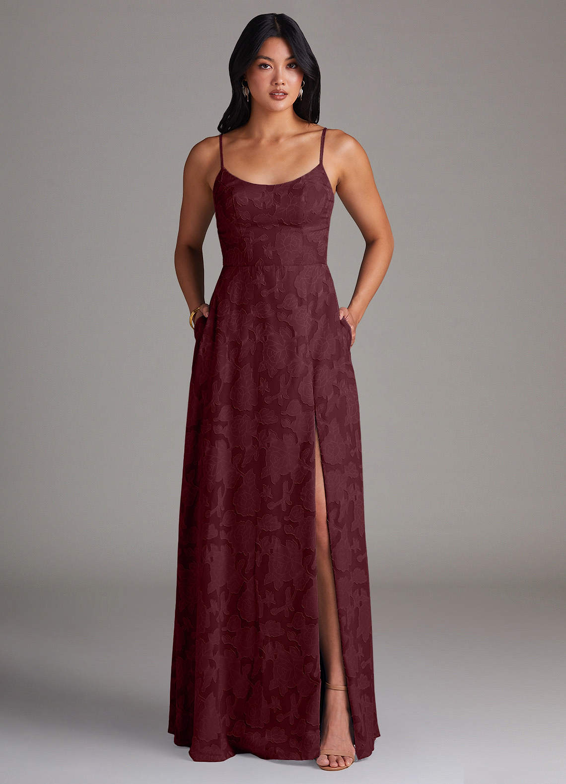 Moira Wine Maxi Dress