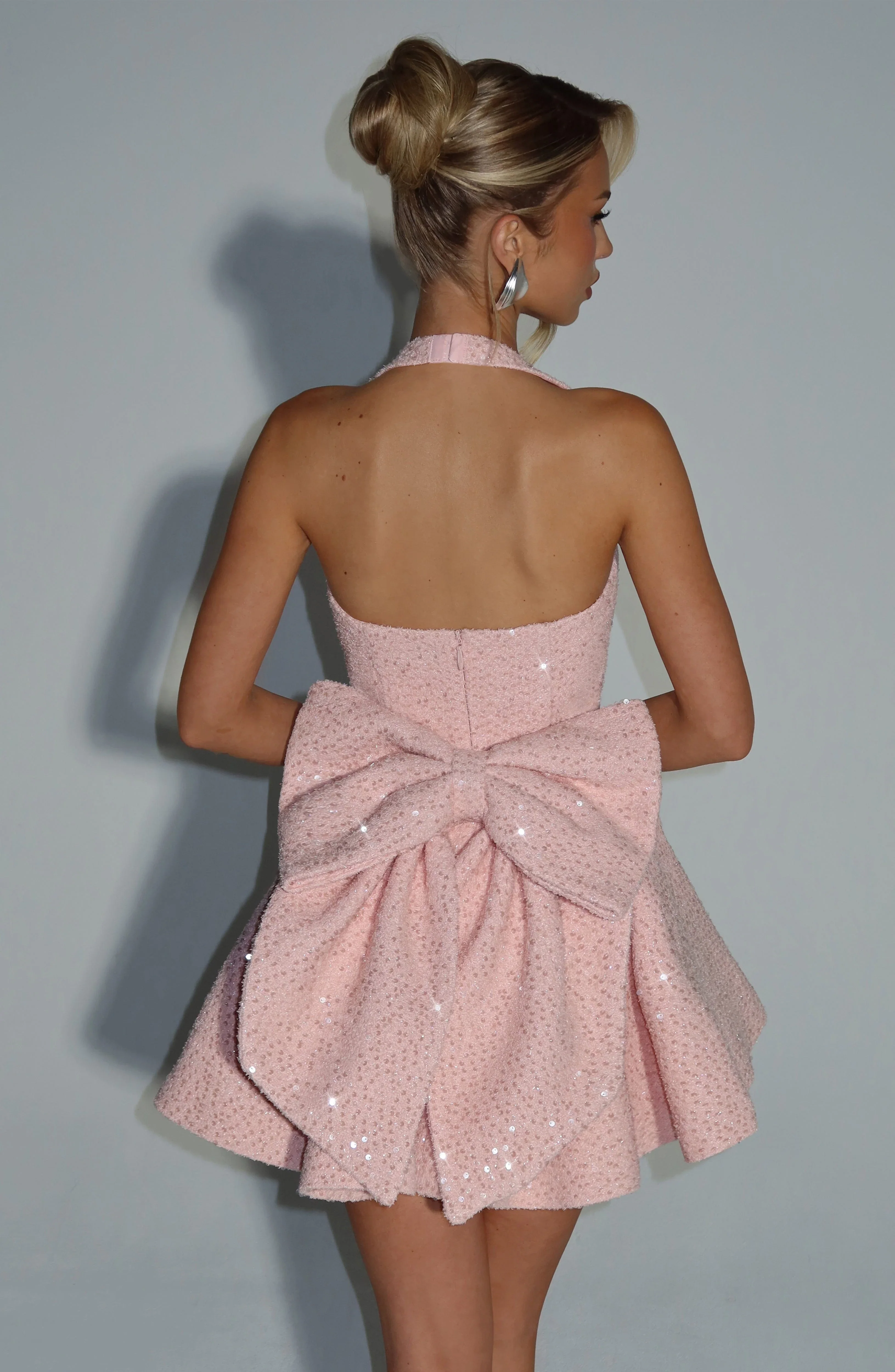 Georgette Mini Dress - Blush