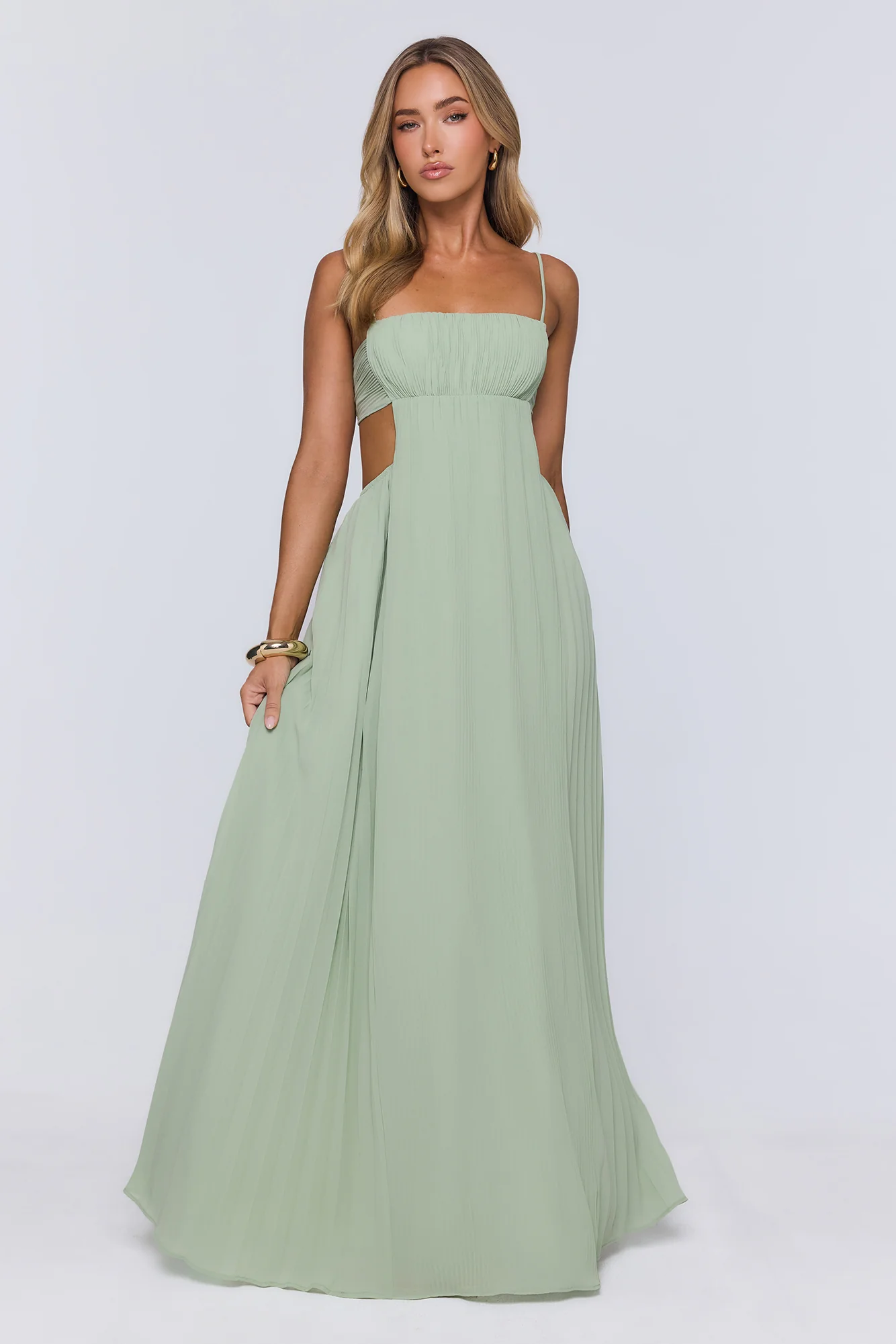 Polished Agenda Maxi Dress Sage