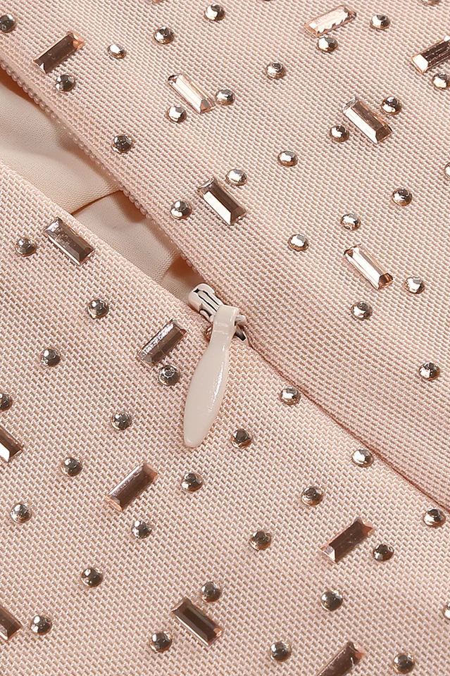 Crystal Embellished Cut Out Gown