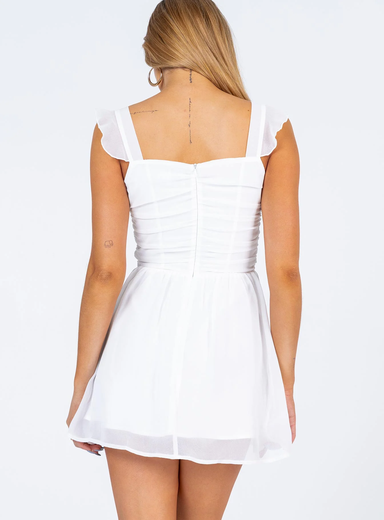 So Sweet Mini Dress White - luluinthesky