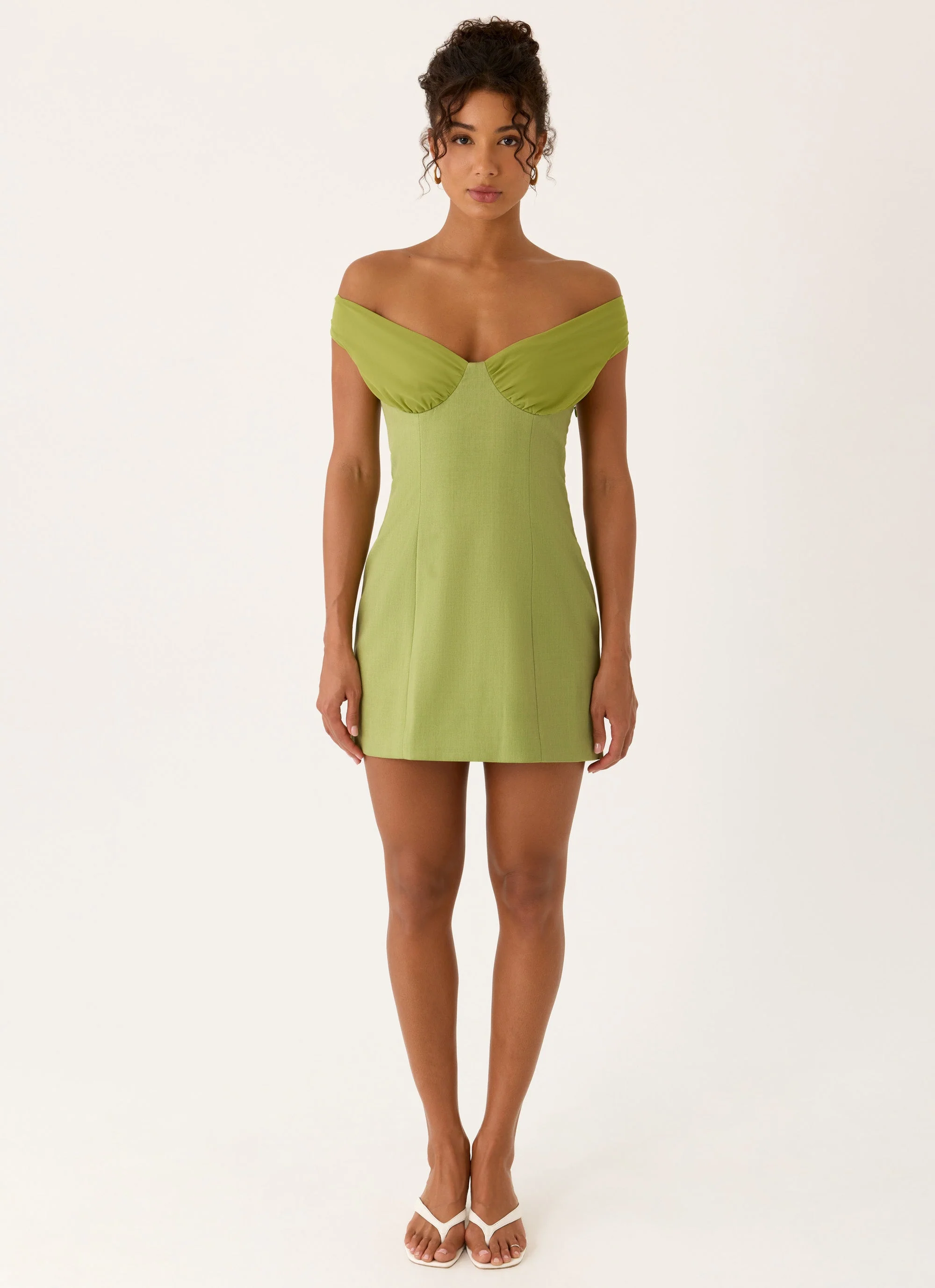Caterina Mini Dress - Fern Green