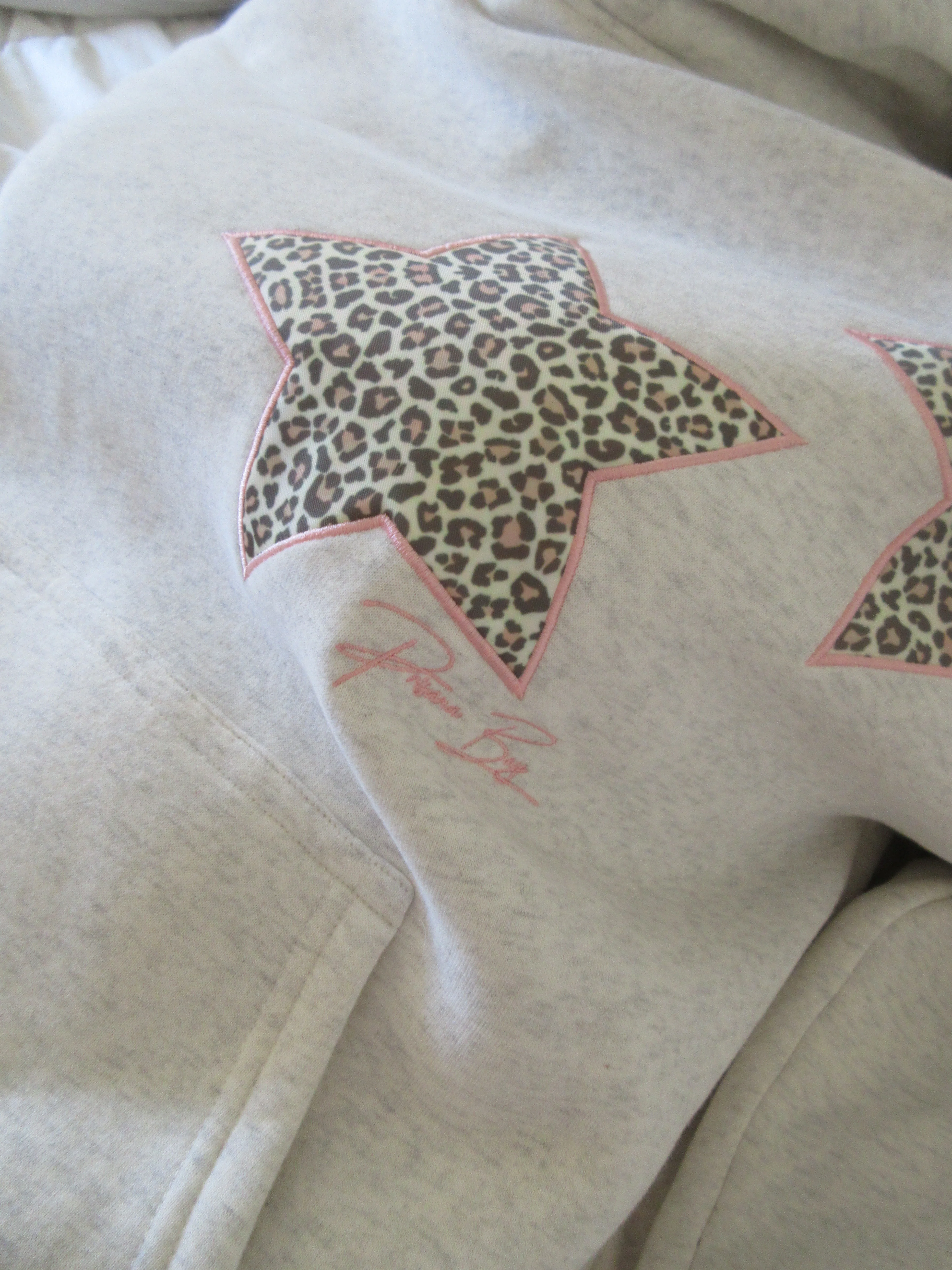 Leopard Hoodie in Heather Grey