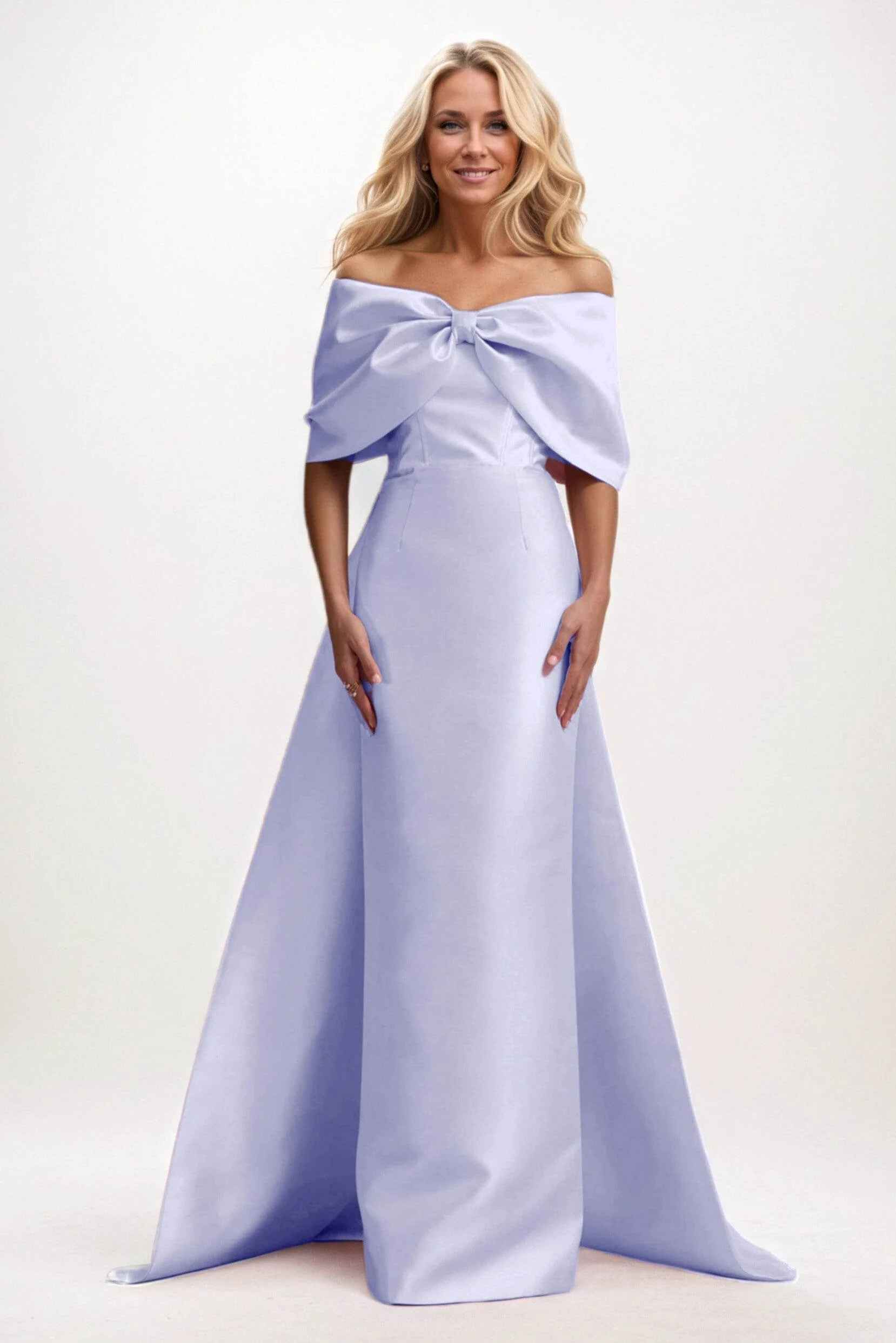 Trumpet-Mermaid Maxi Satin Mother of the Bride Dresses CM0387