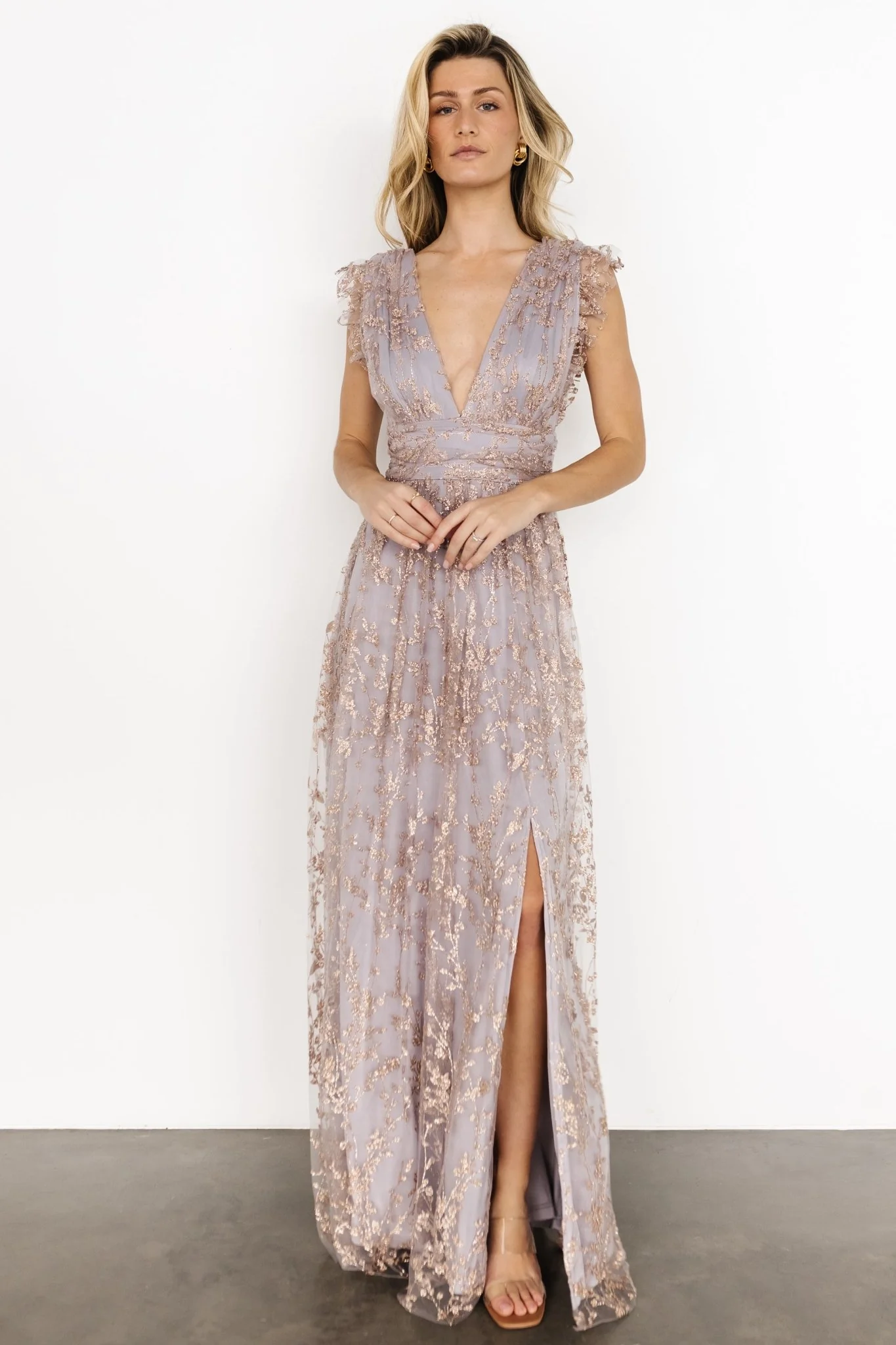Arlene Shimmer Gown | Dusty Lilac + Rose - luluinthesky