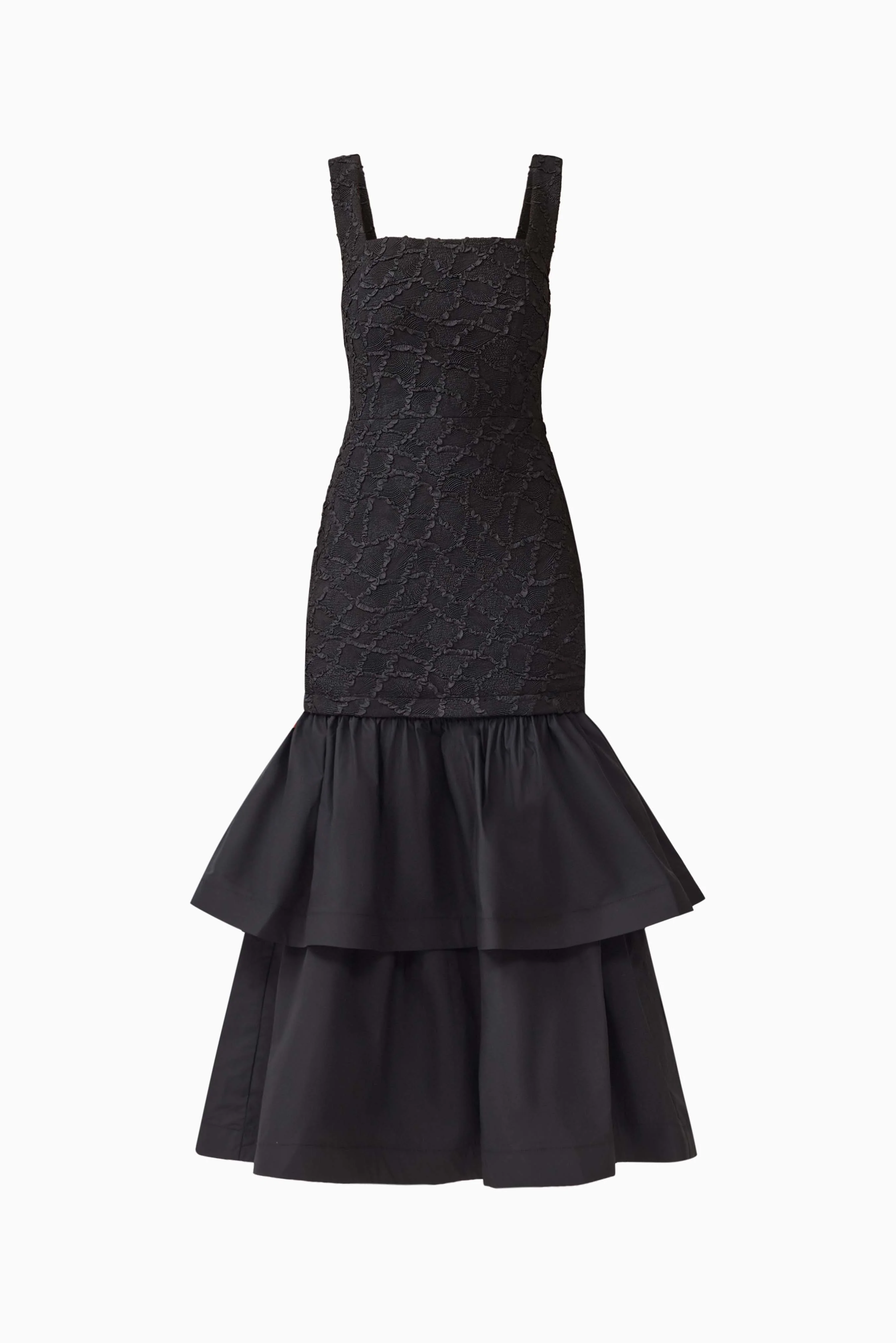 Alexandra Tiered Gown in Black