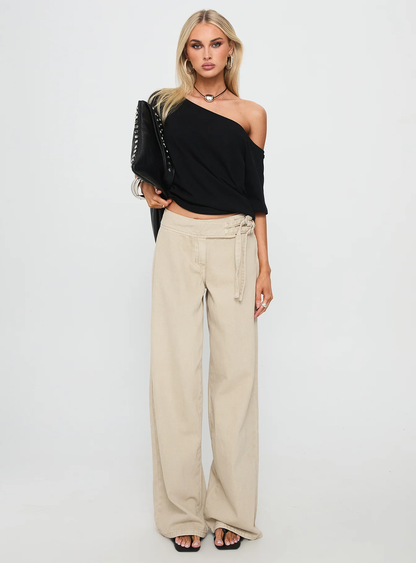Boxie Mid Rise Wide Leg Jeans Washed Green