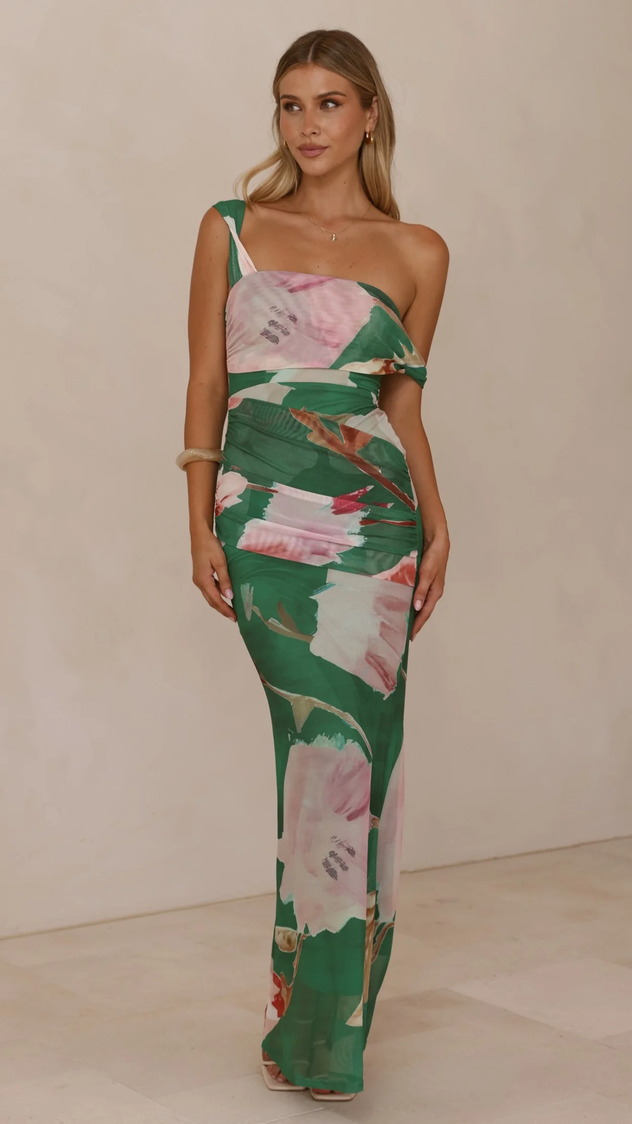 Lena Maxi Dress - Green Floral