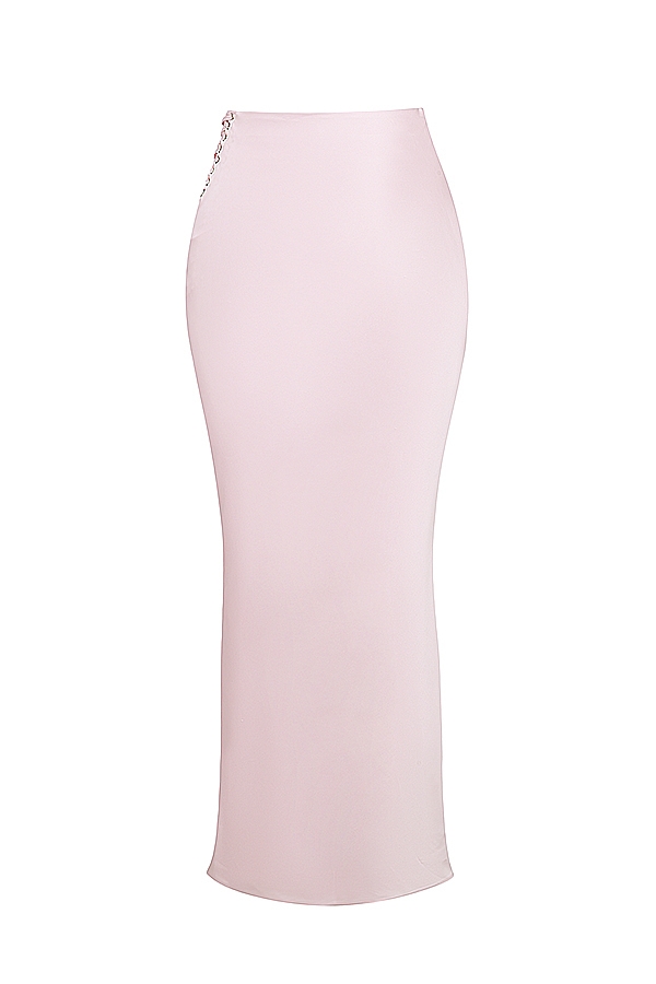 Ballerina Pink Satin Maxi Skirt