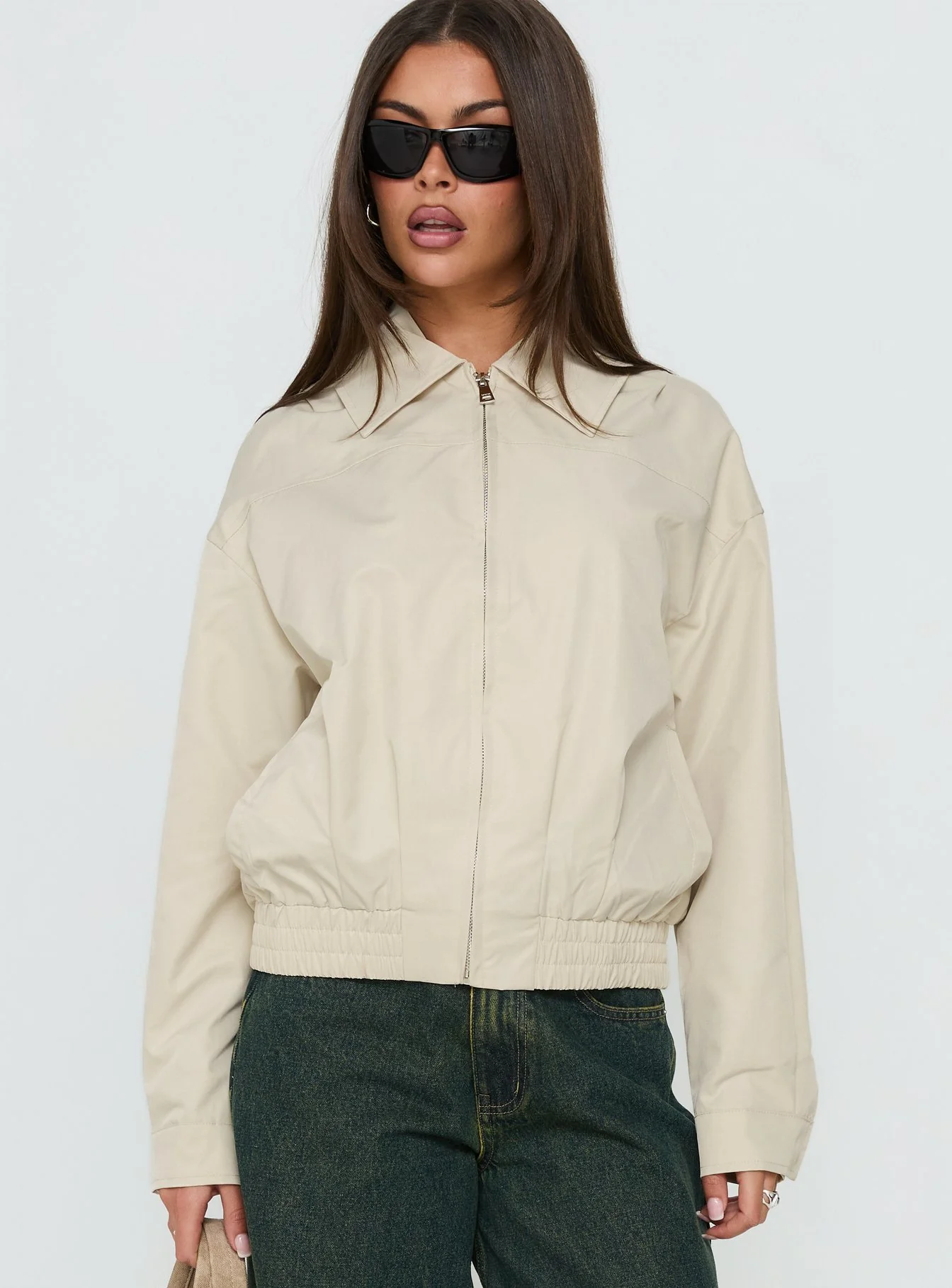 Call You Up Bomber Jacket Sand