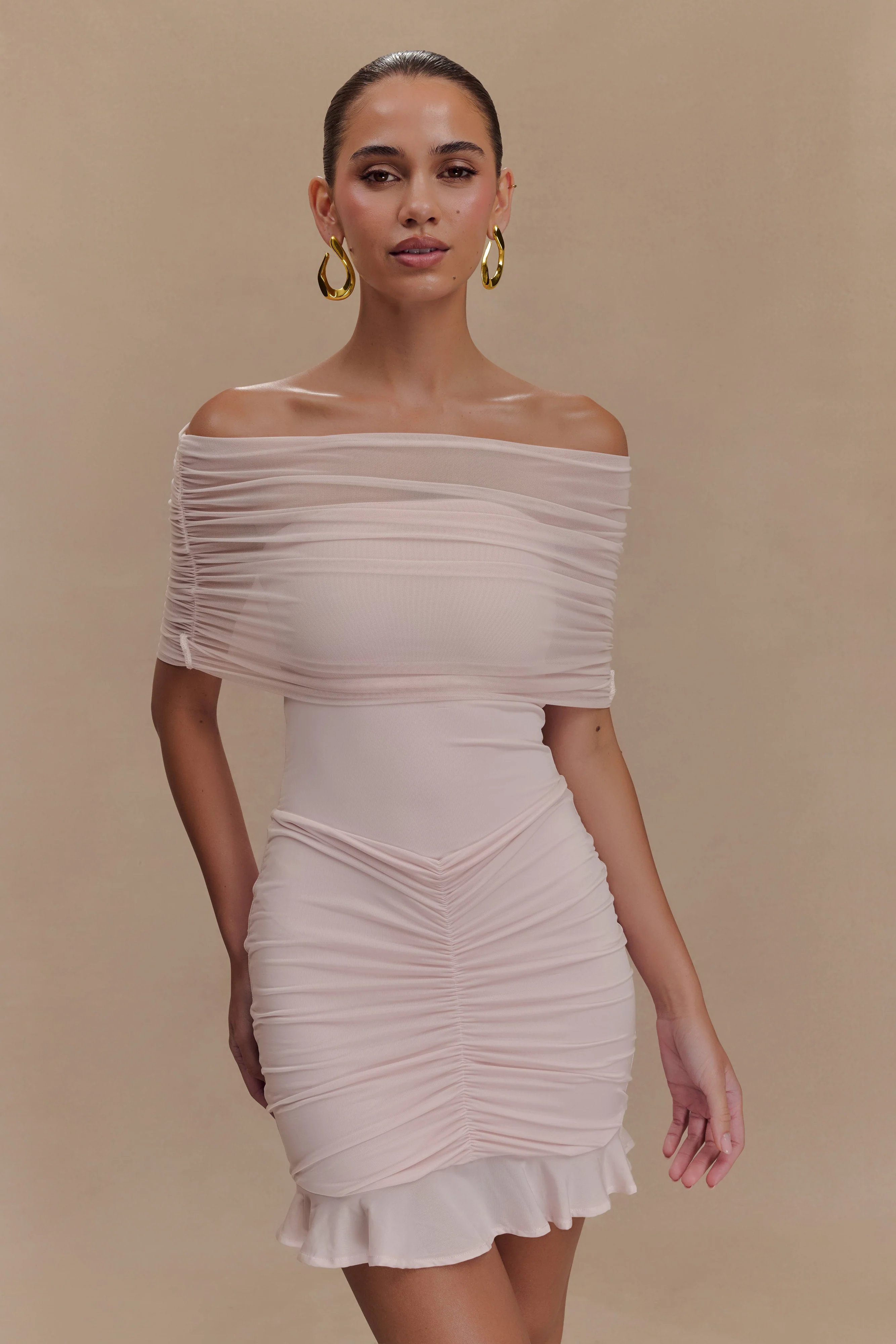 Caspian-Slinky-And-Mesh-Off-Shoulder-Mini-Dress-Pale-Pink