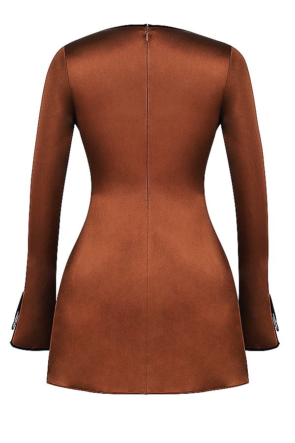 Copper Satin Mini Dress