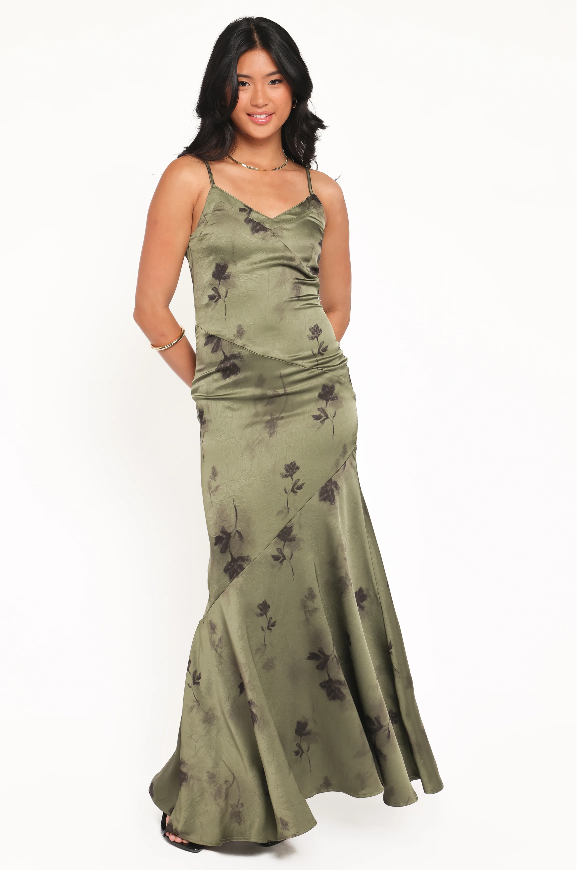 Fia Midi Dress - Green Floral