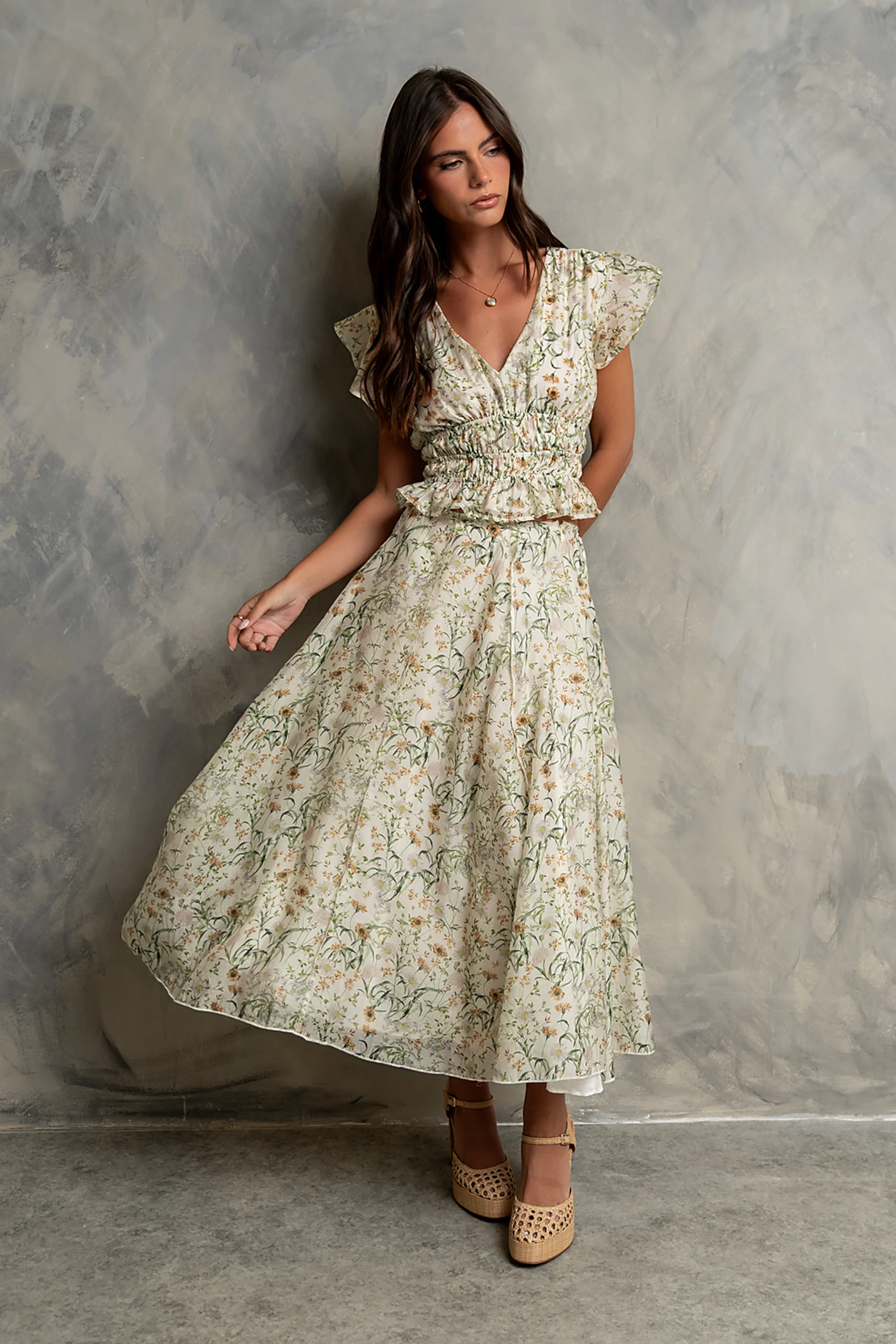 Carlie Floral Midi Skirt - FINAL SALE