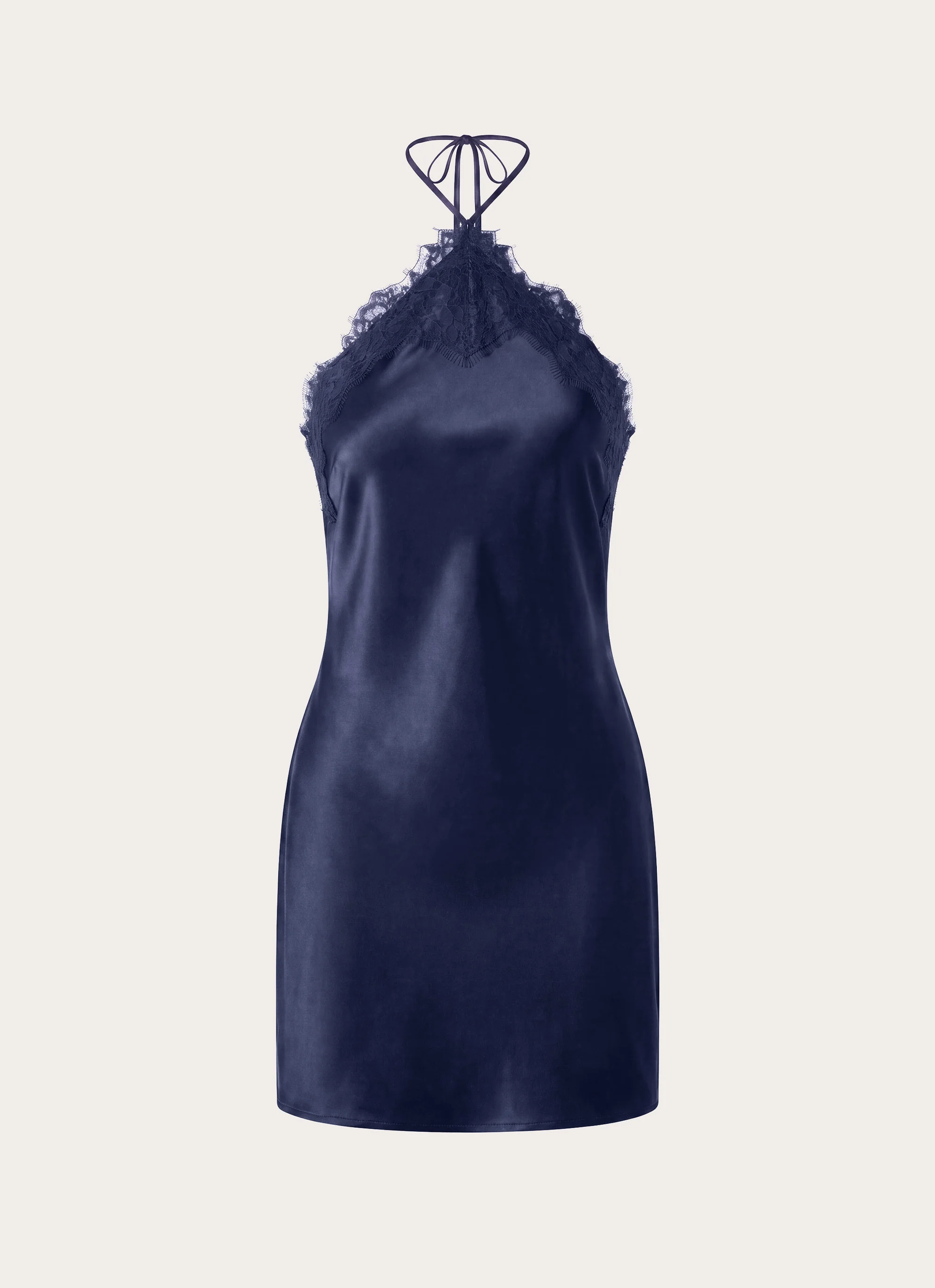 Samaria Halter Mini Dress - Navy - FASHION NOB